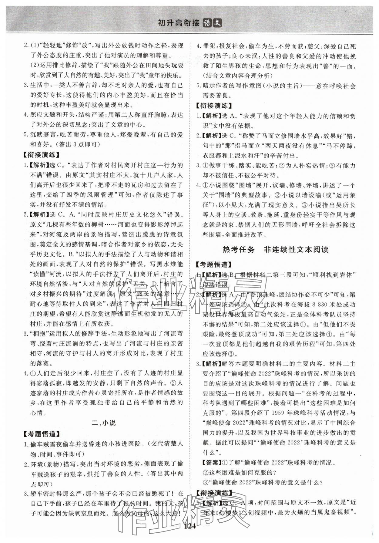 2024年优化方案初升高衔接九年级语文 第2页