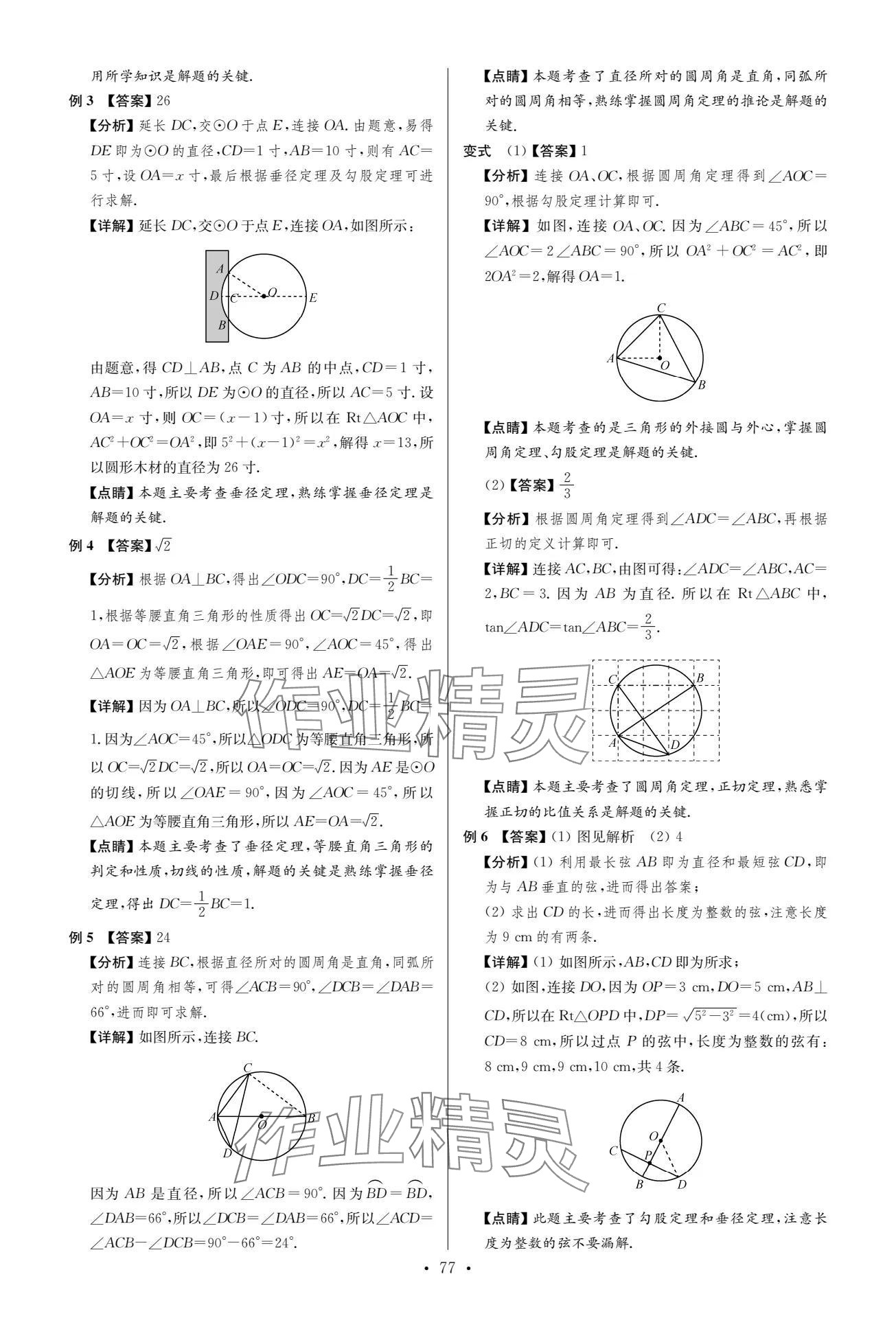 2024年中考復習奪冠寶典數(shù)學江蘇專版 參考答案第77頁