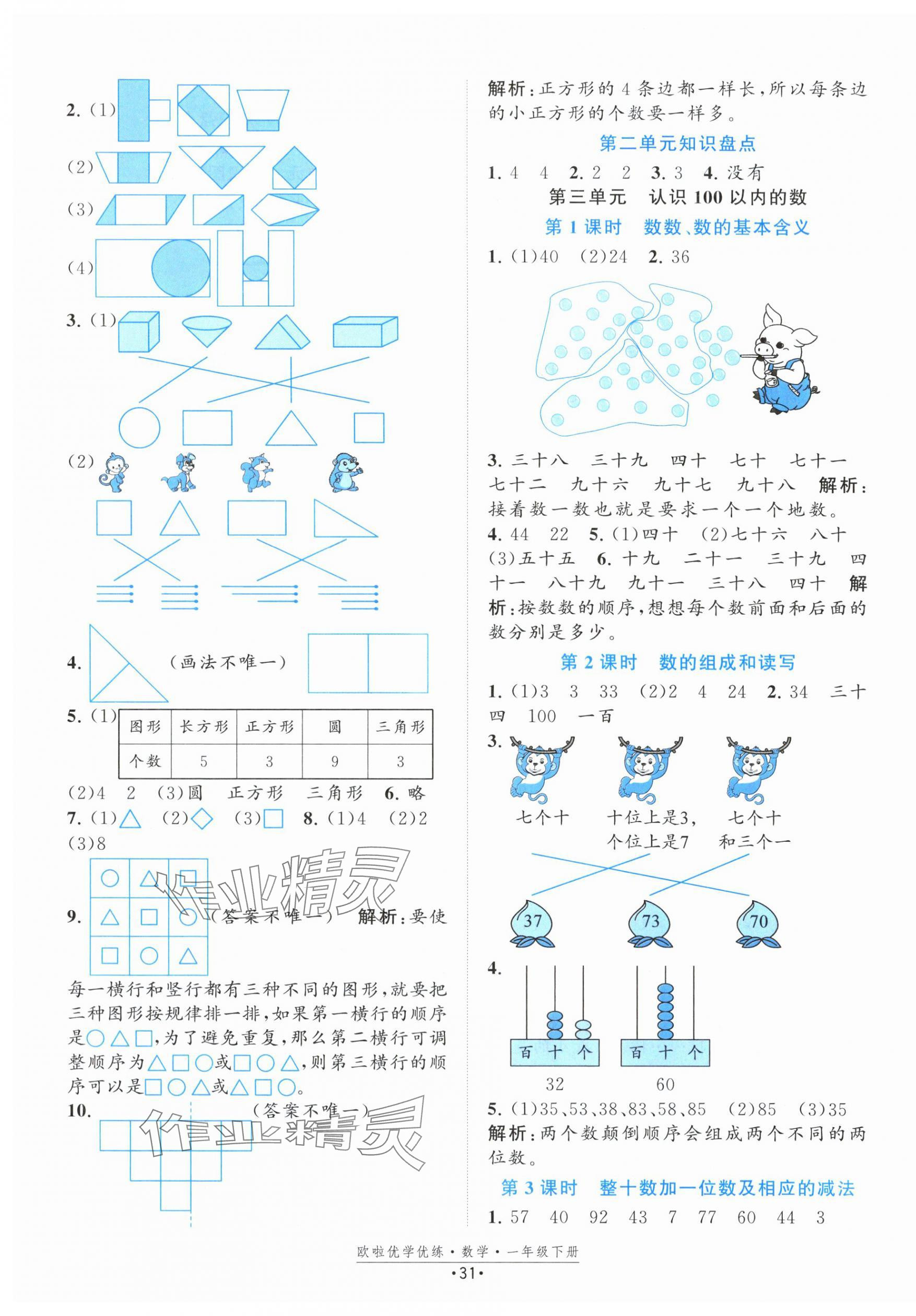 2024年歐啦優(yōu)學優(yōu)練一年級數(shù)學下冊蘇教版 第3頁