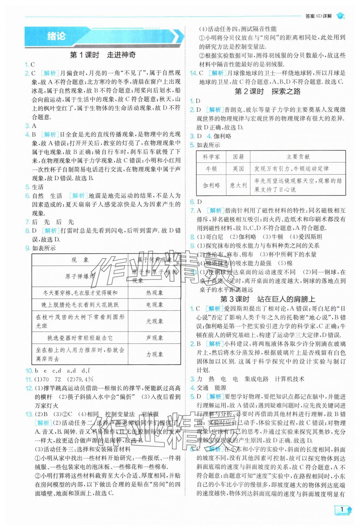 2025年實驗班提優(yōu)訓(xùn)練八年級物理上冊滬科版 第1頁