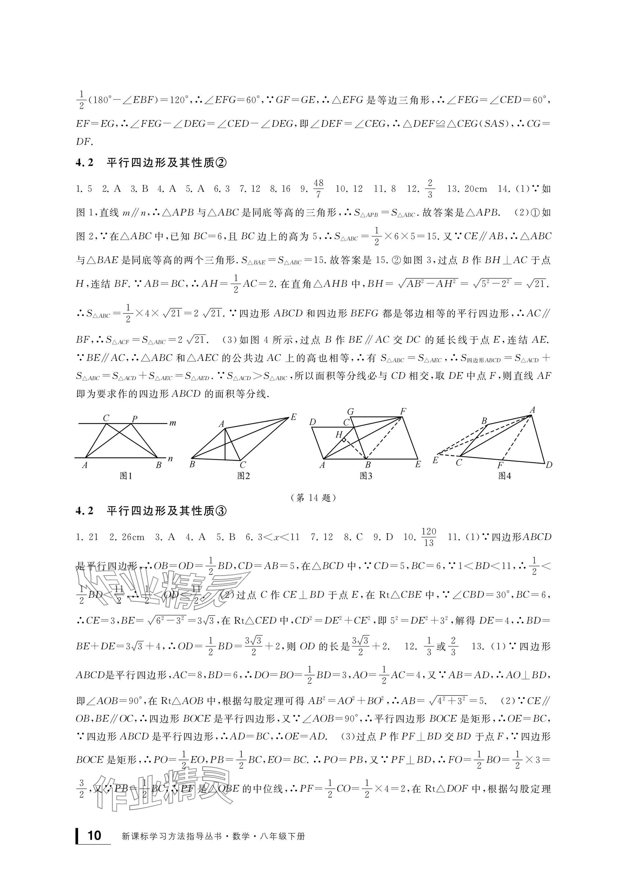 2025年新課標(biāo)學(xué)習(xí)方法指導(dǎo)叢書八年級(jí)數(shù)學(xué)下冊(cè)浙教版 參考答案第10頁