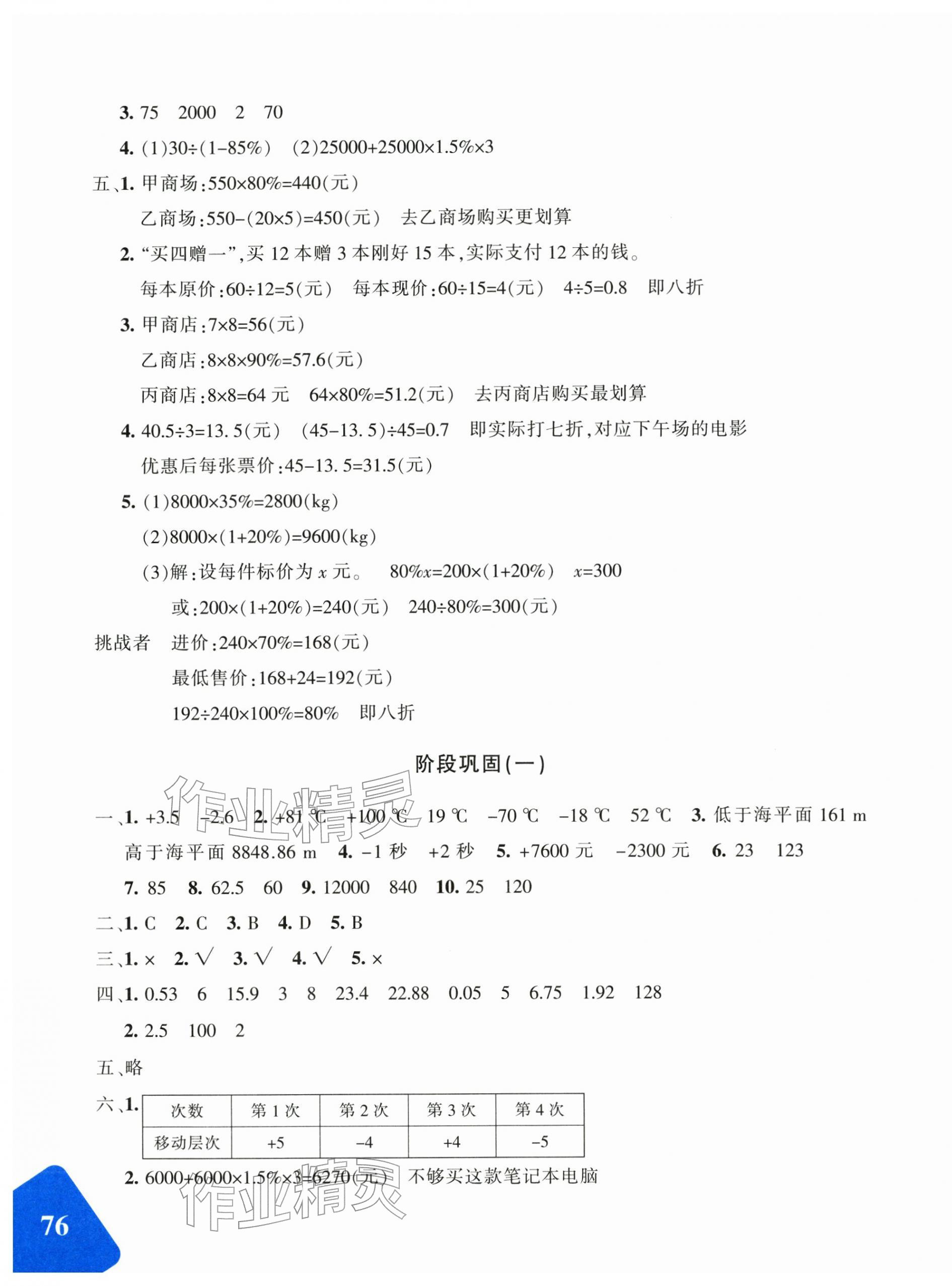 2026年优学1+1评价与测试六年级数学下册人教版&nbsp;第3页