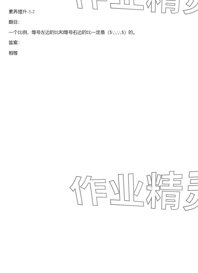 2024年同步实践评价课程基础训练六年级数学下册人教版 参考答案第148页