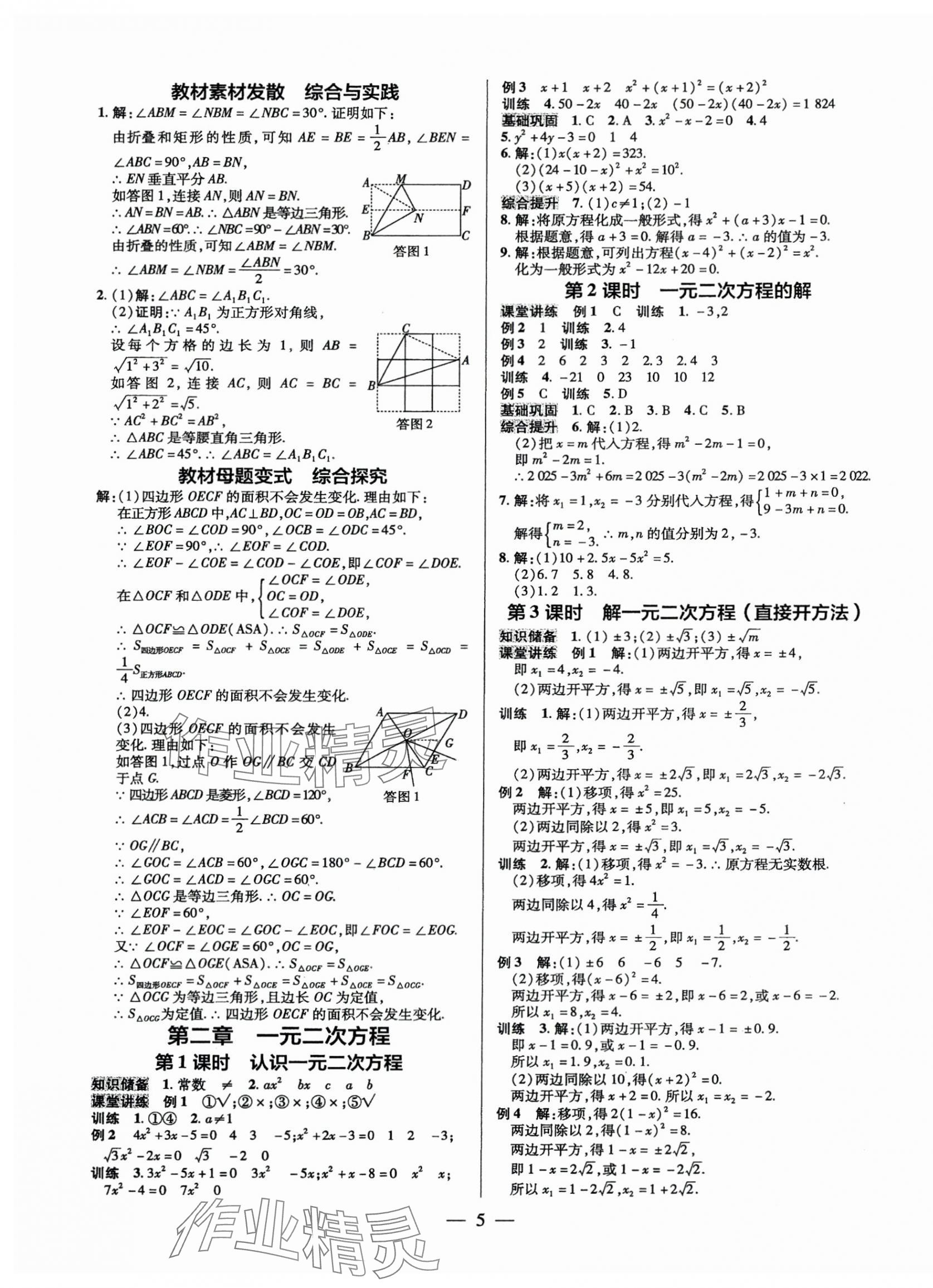 2025年領(lǐng)跑作業(yè)本九年級數(shù)學(xué)全一冊北師大版 第5頁