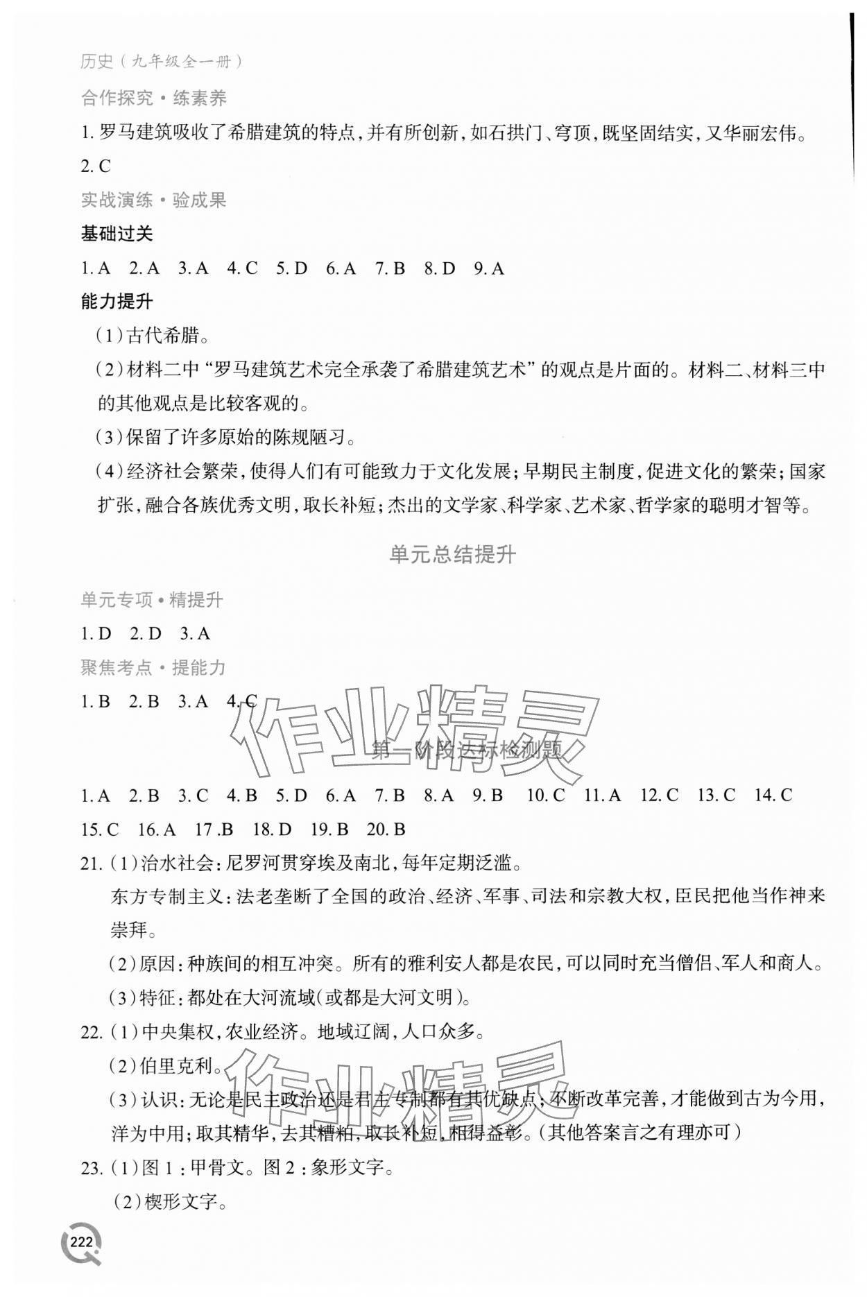 2023年新課堂學(xué)習(xí)與探究九年級(jí)歷史全一冊(cè)人教版 第4頁(yè)