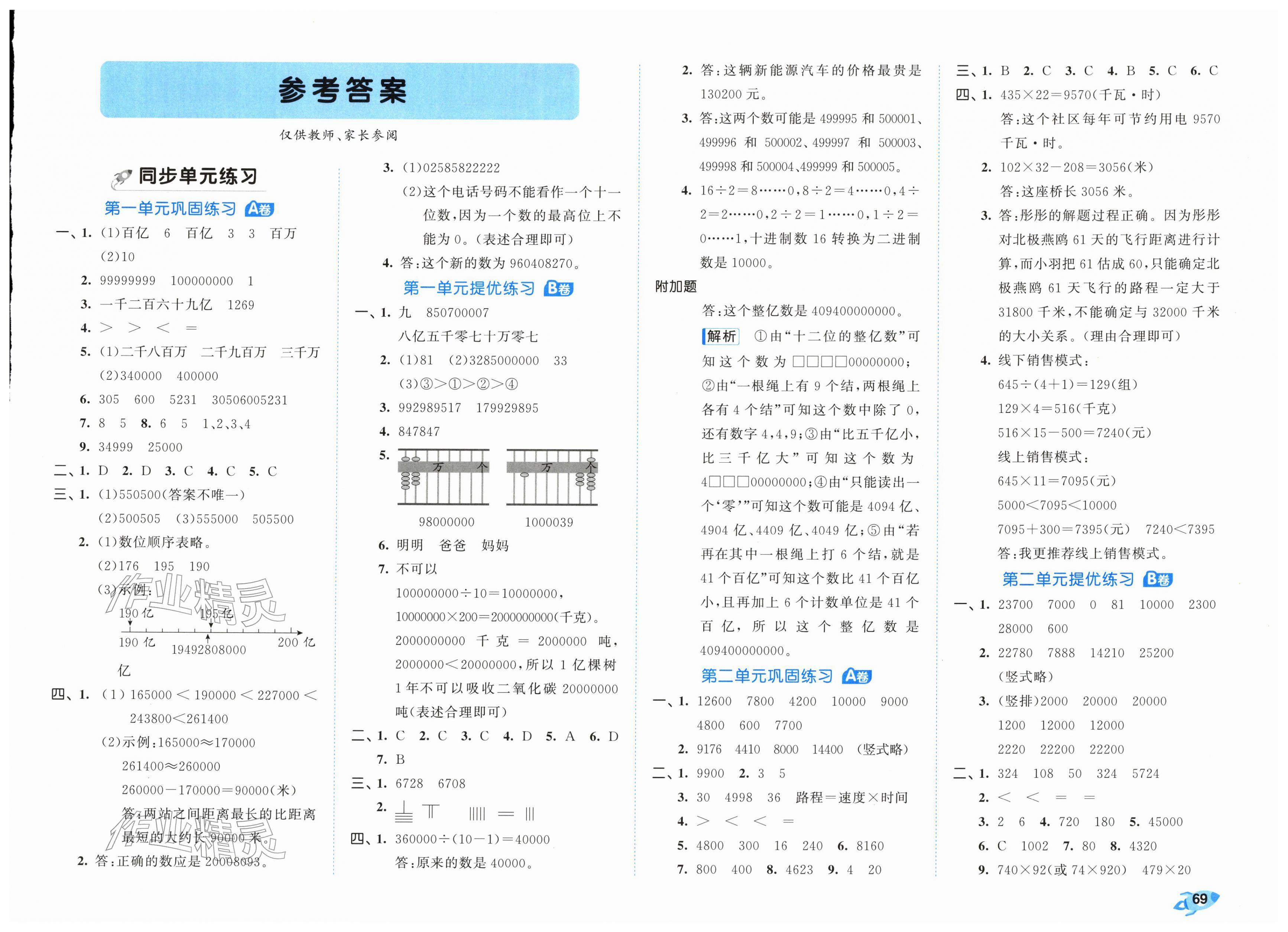 2026年53全优卷四年级数学下册苏教版&nbsp;第1页