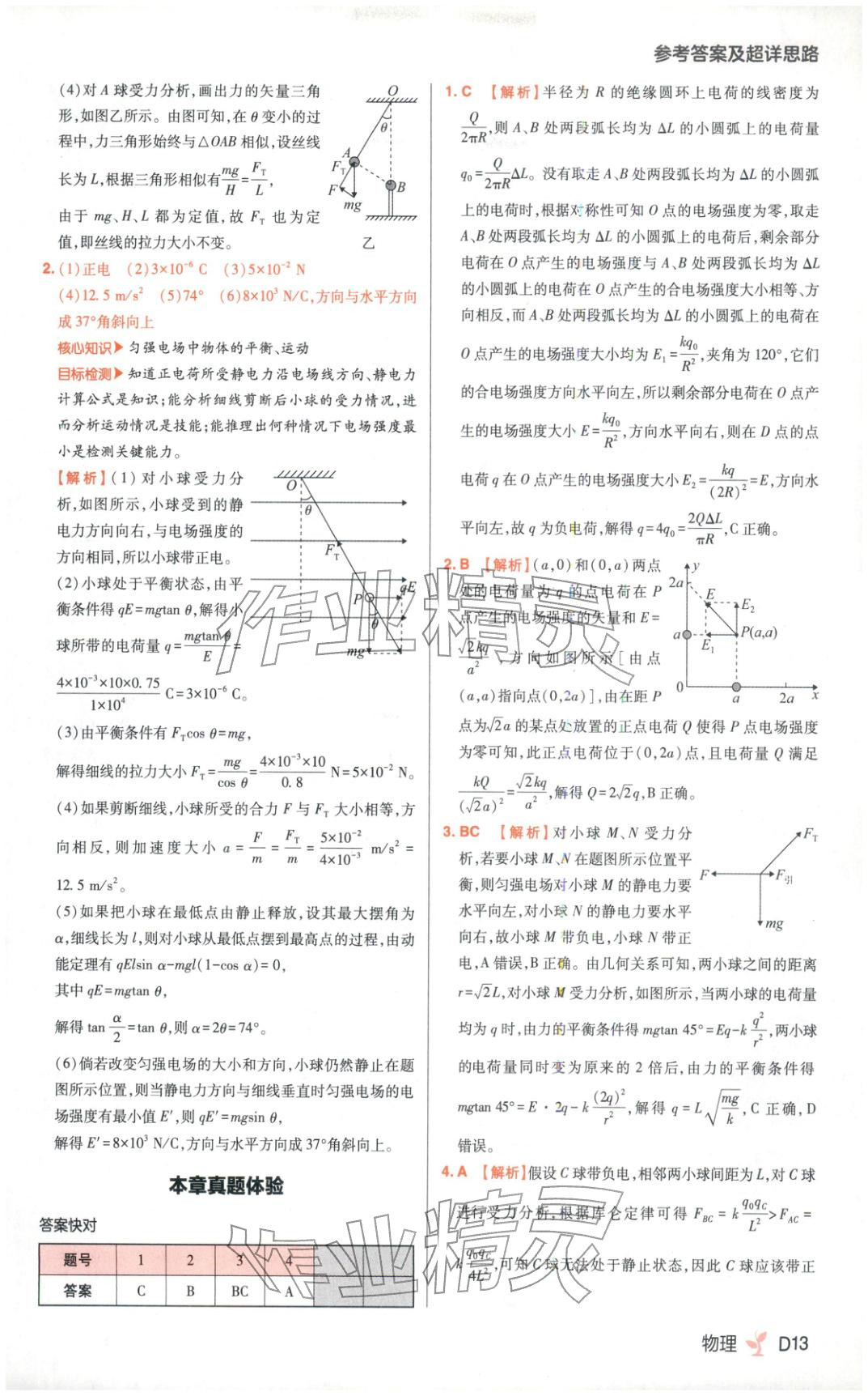 2025年练习生高中物理必修第三册人教版&nbsp;第13页