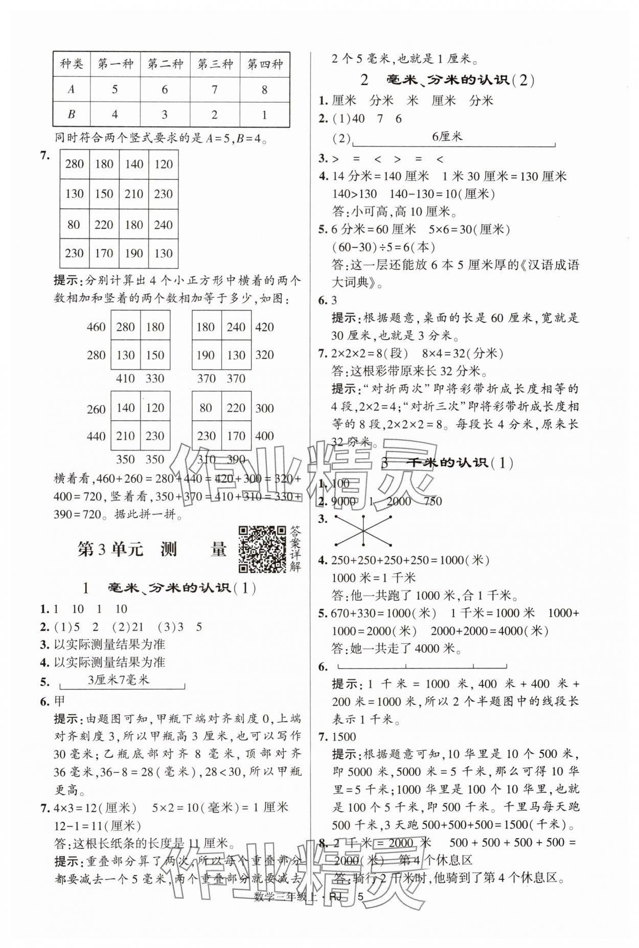 2024年經(jīng)綸學(xué)典提高班三年級(jí)數(shù)學(xué)上冊(cè)人教版 第5頁(yè)