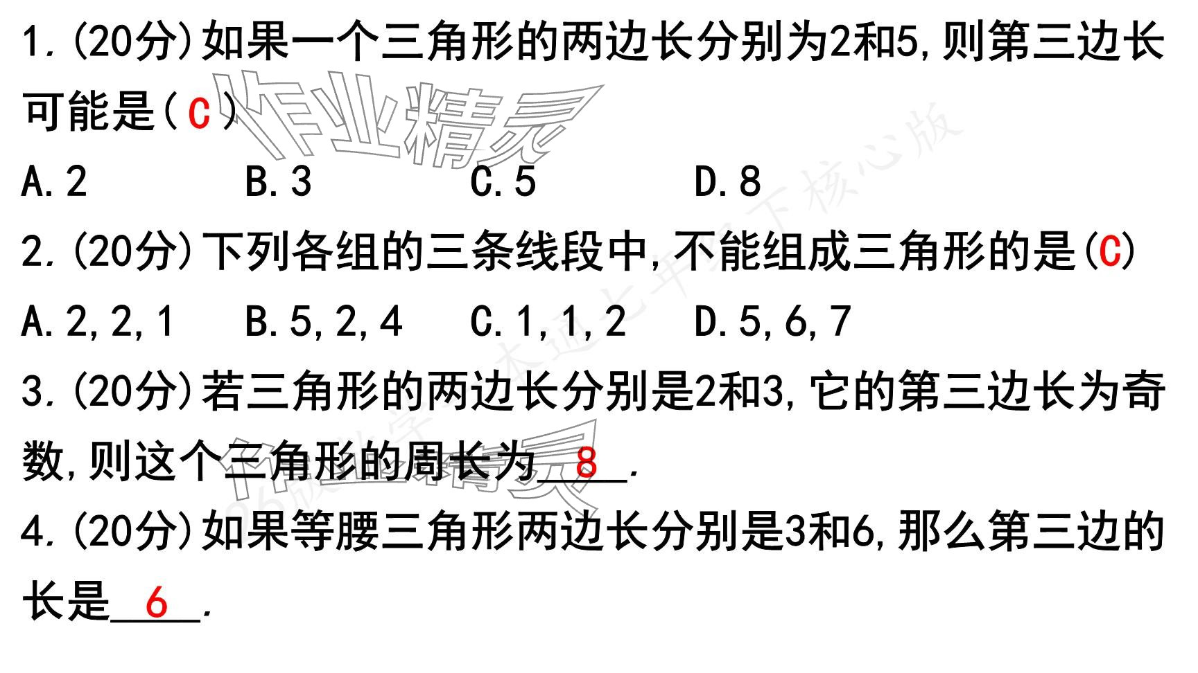 2025年一本通武漢出版社七年級(jí)數(shù)學(xué)下冊(cè)北師大版核心版 參考答案第117頁(yè)