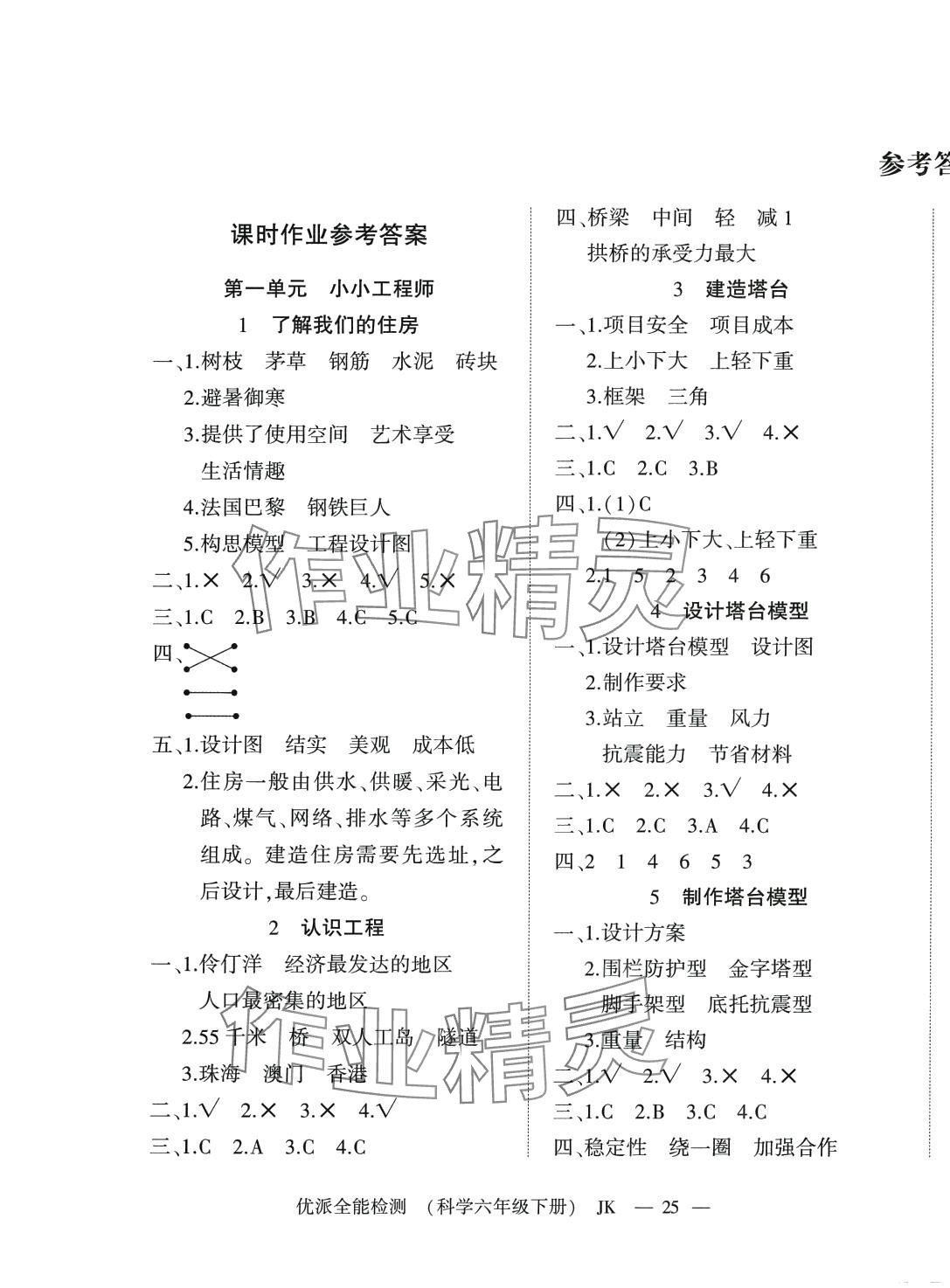 2024年优派全能检测六年级科学下册教科版 第3页