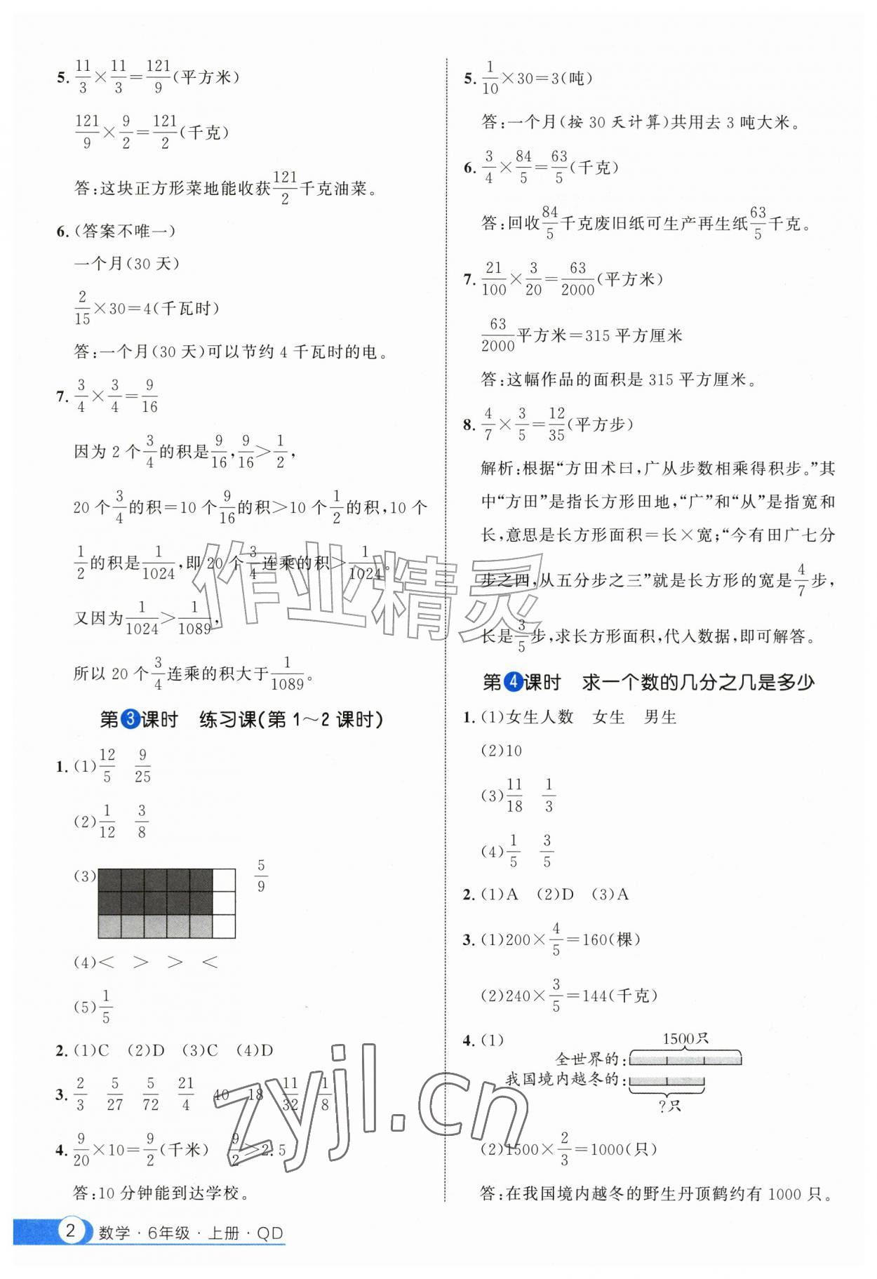 2026年细解巧练六年级数学上册青岛版&nbsp;第2页