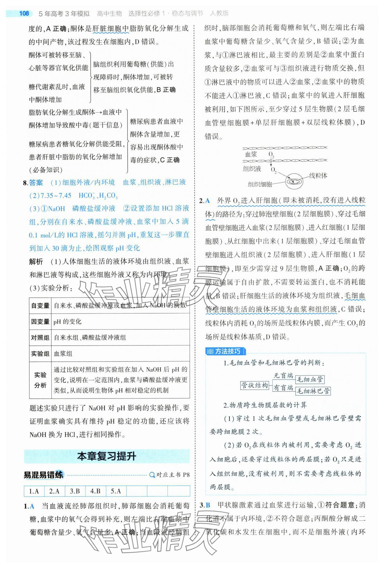 2025年5年高考3年模擬高中生物選擇性必修1人教版 第6頁