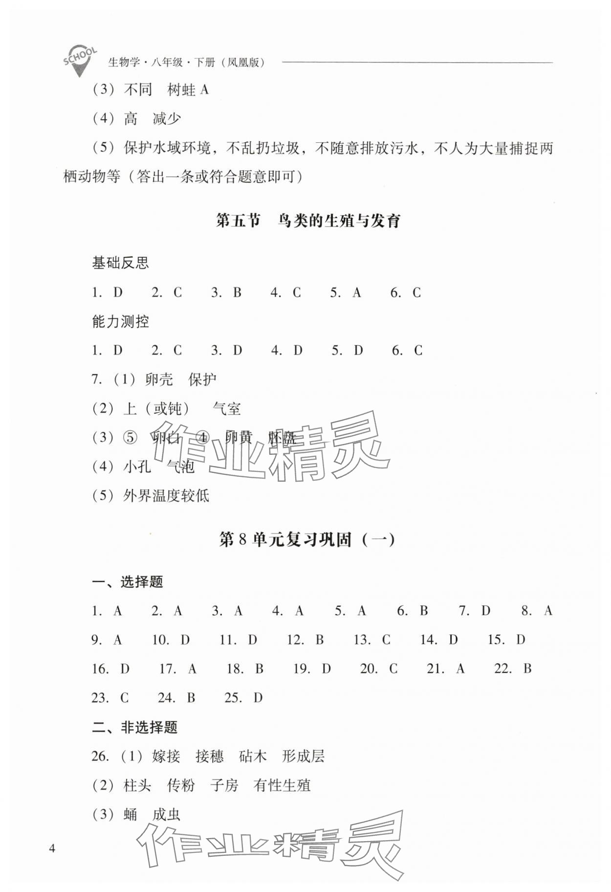 2024年新课程问题解决导学方案八年级生物下册苏教版 第4页