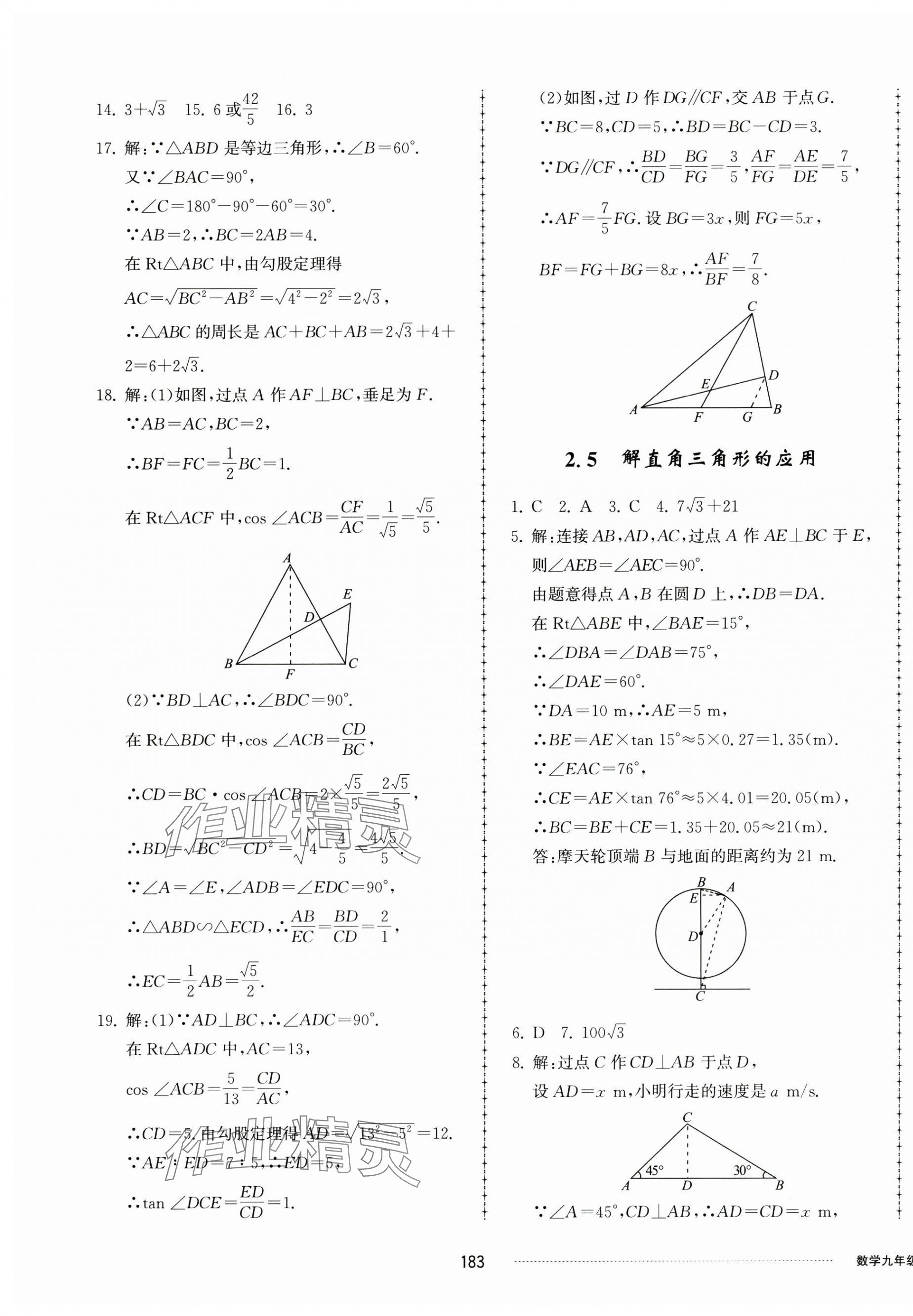 2024年同步练习册配套单元检测卷九年级数学上册青岛版 第7页