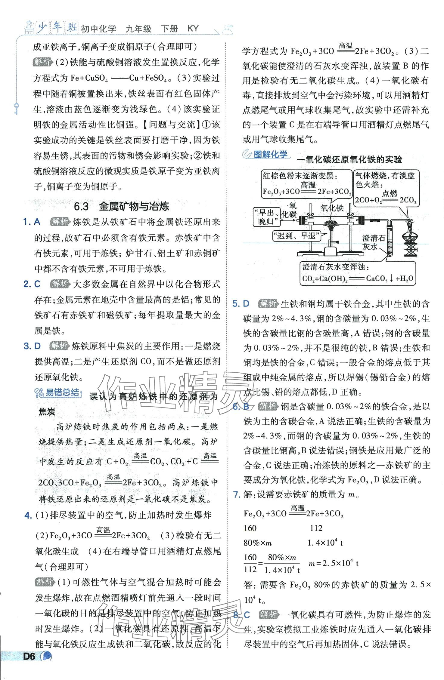 2024年少年班九年級化學(xué)下冊科粵版 第6頁