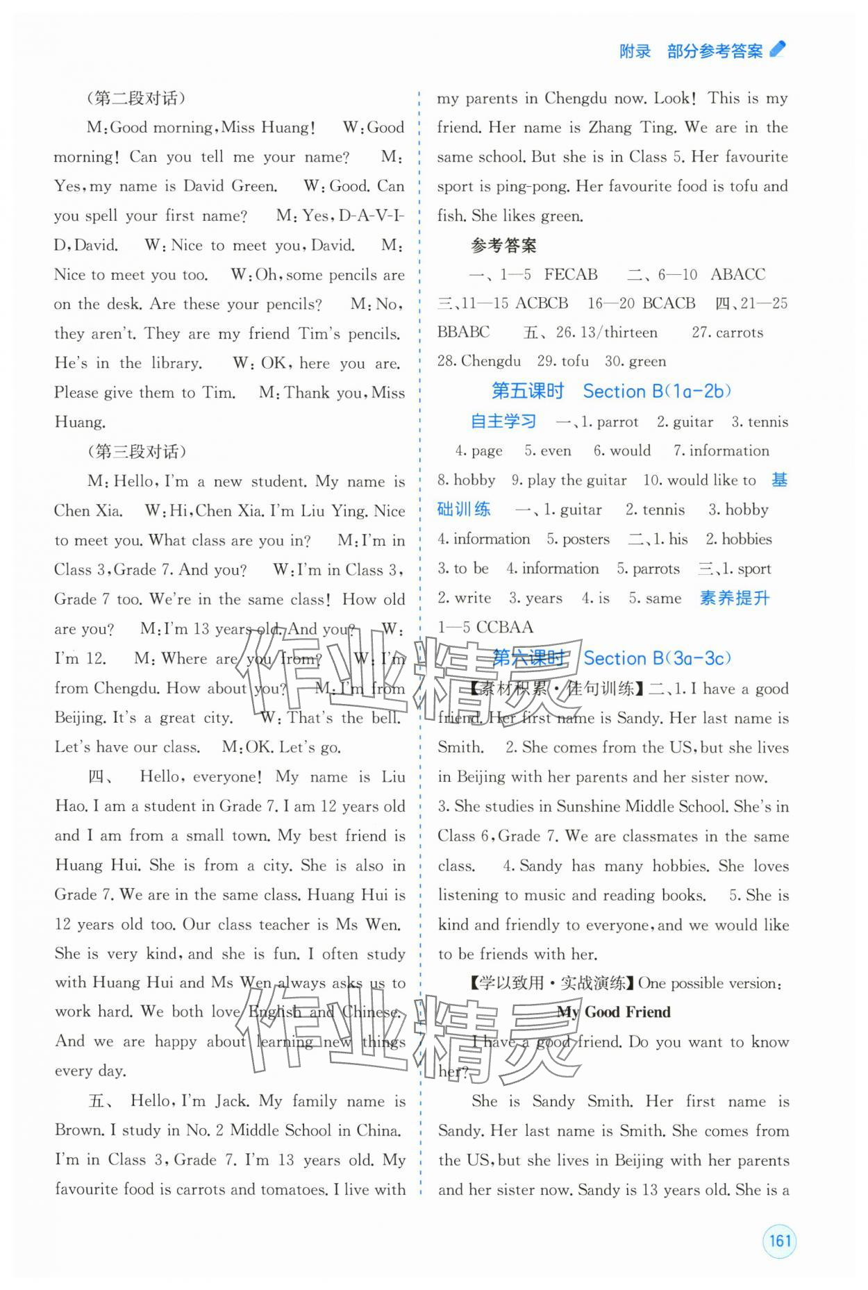 2025年自主学习能力测评七年级英语上册人教版 第3页