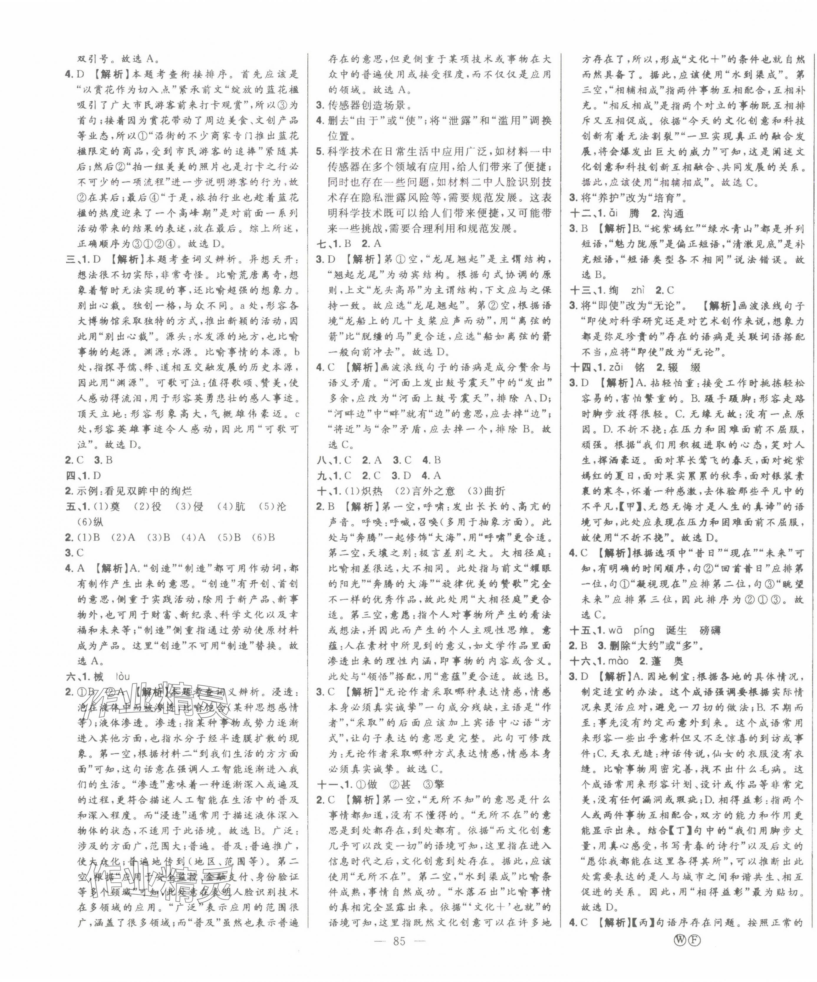 2025年智慧大課堂學業(yè)總復(fù)習全程精練語文中考人教版 第17頁