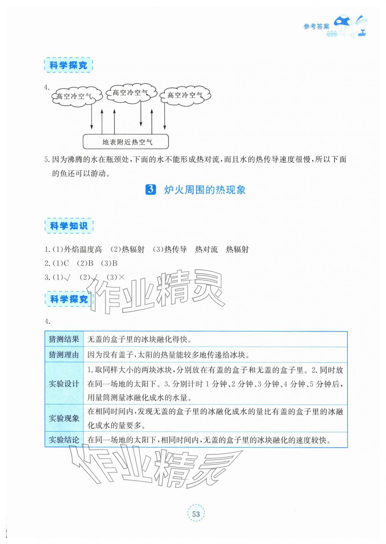 2025年科学同步练习册湖北教育出版社五年级上册人教鄂教版 参考答案第2页