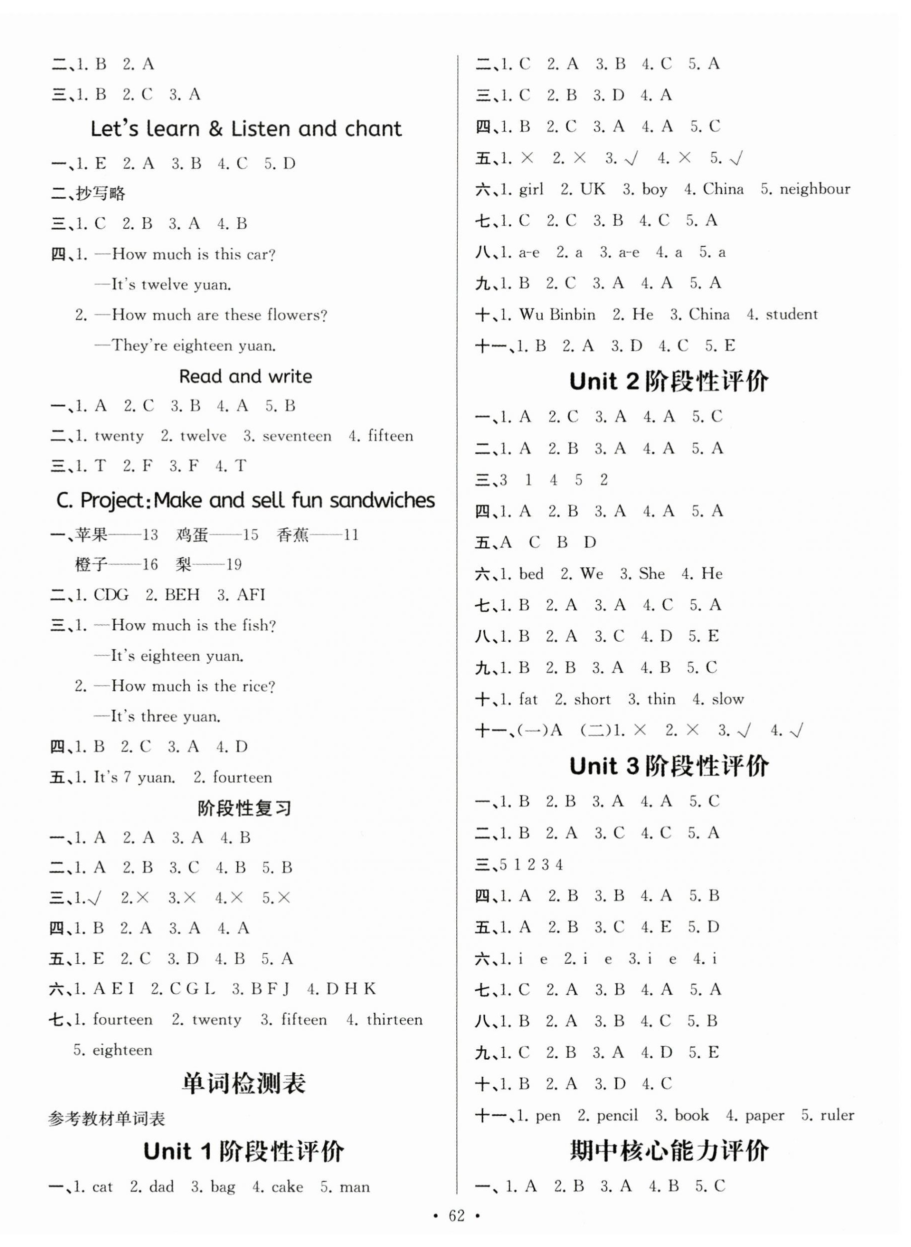 2025年高分突破创优100三年级英语下册人教版&nbsp;第5页
