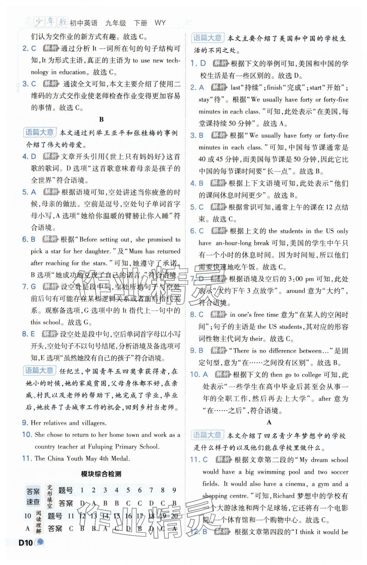 2025年少年班九年級英語下冊外研版 第10頁