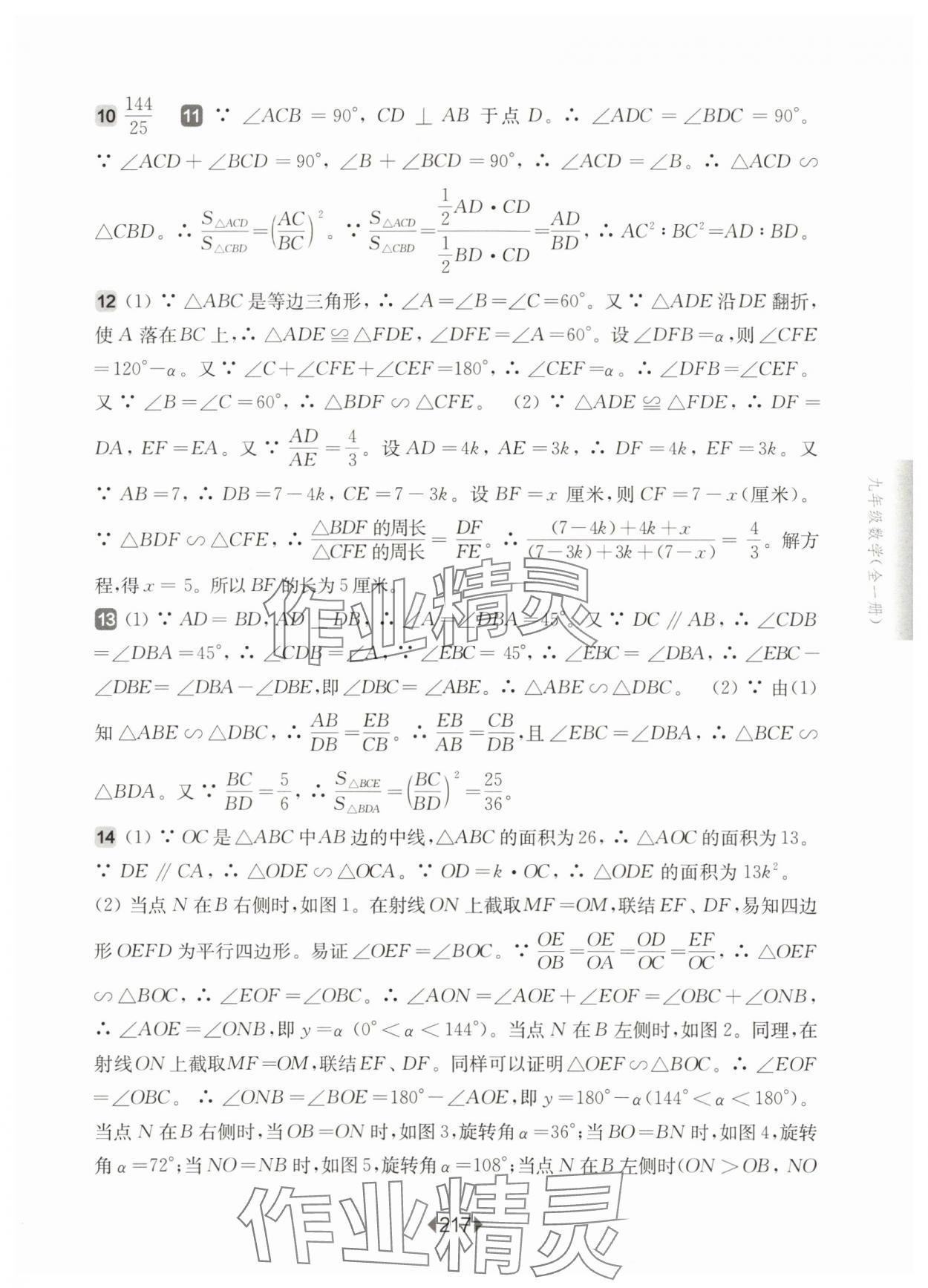 2025年華東師大版一課一練九年級(jí)數(shù)學(xué)全一冊(cè)滬教版54制 參考答案第13頁(yè)