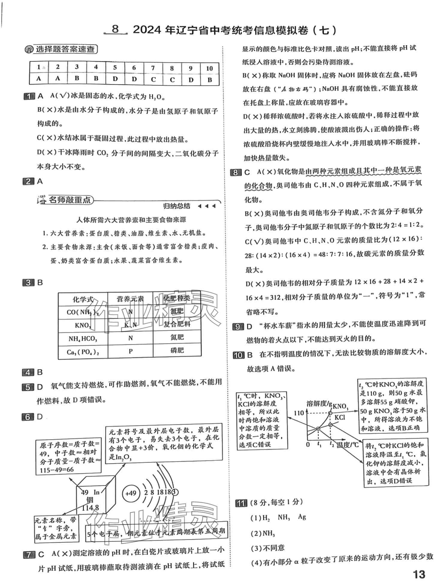 2024年金考卷中考45套匯編化學(xué)遼寧專版 第13頁(yè)