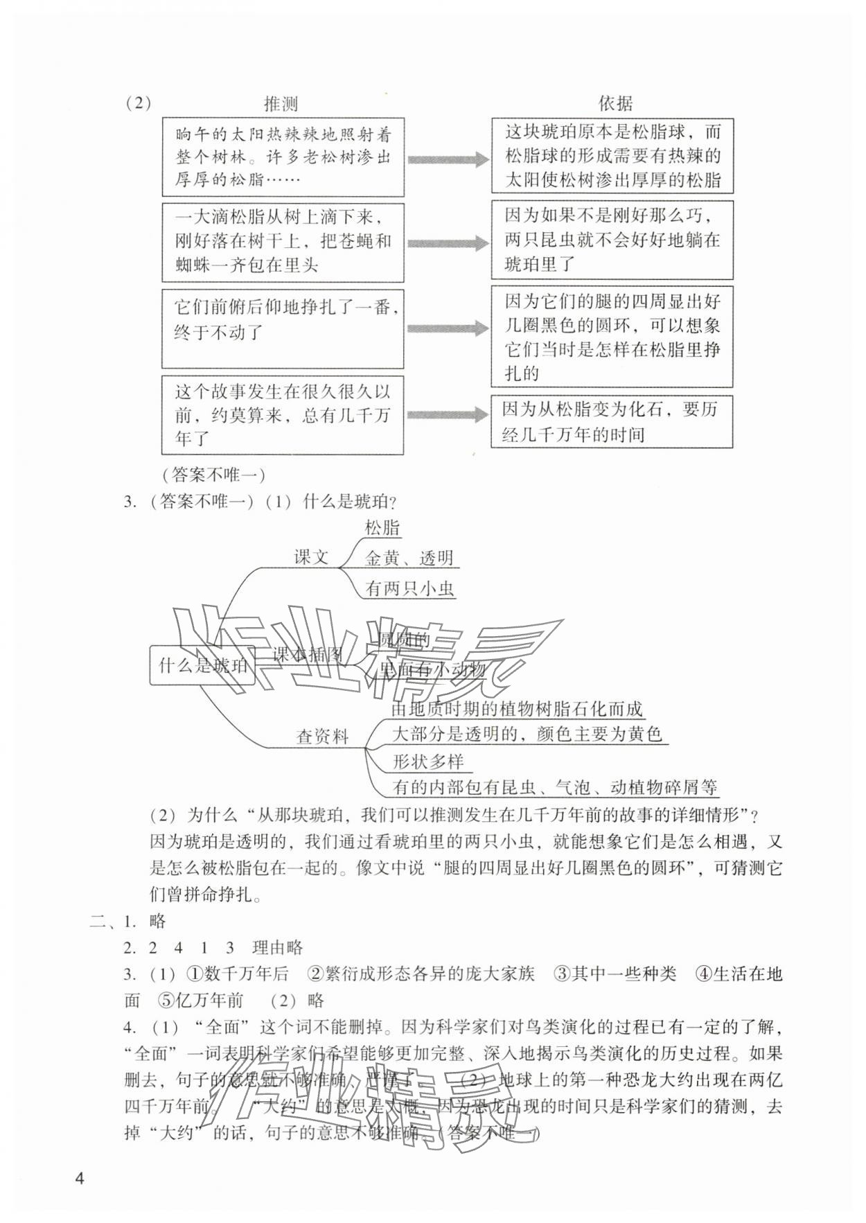 2024年陽光學(xué)業(yè)評(píng)價(jià)四年級(jí)語文下冊(cè)人教版 參考答案第4頁