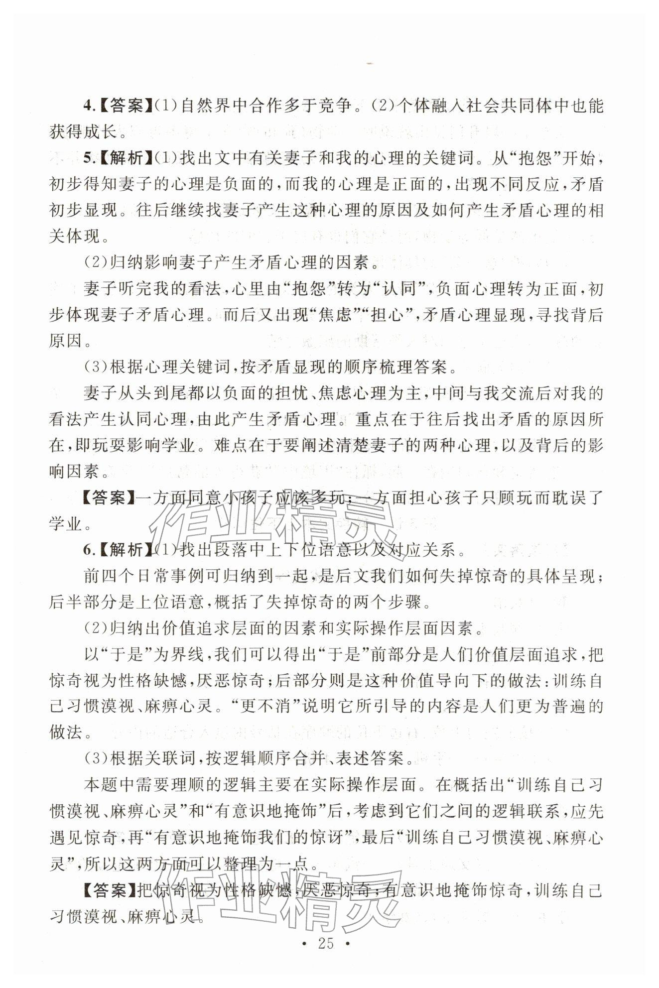 2025年中考語文新視野 參考答案第25頁