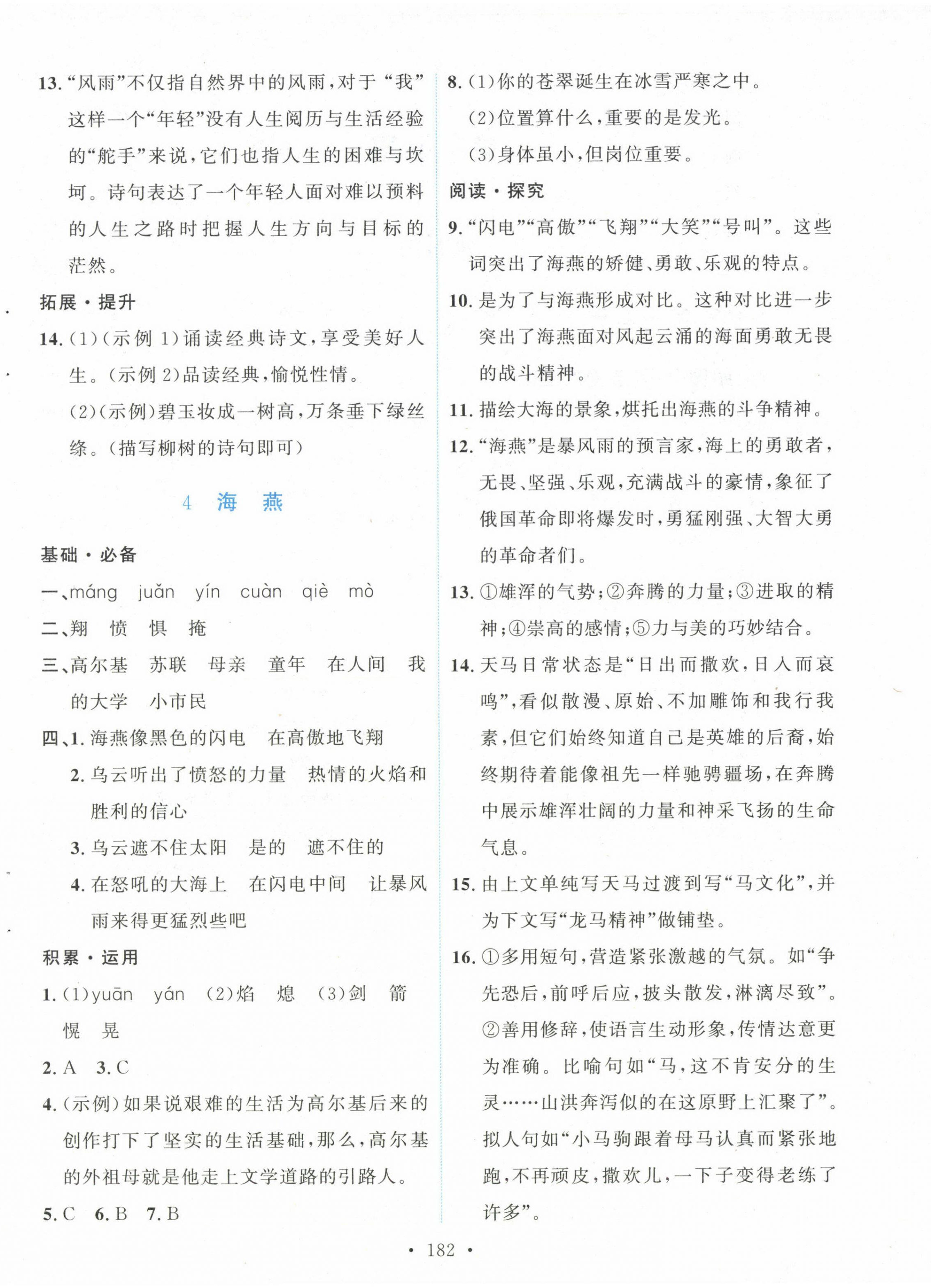 2025年實驗教材新學(xué)案九年級語文下冊人教版 第4頁