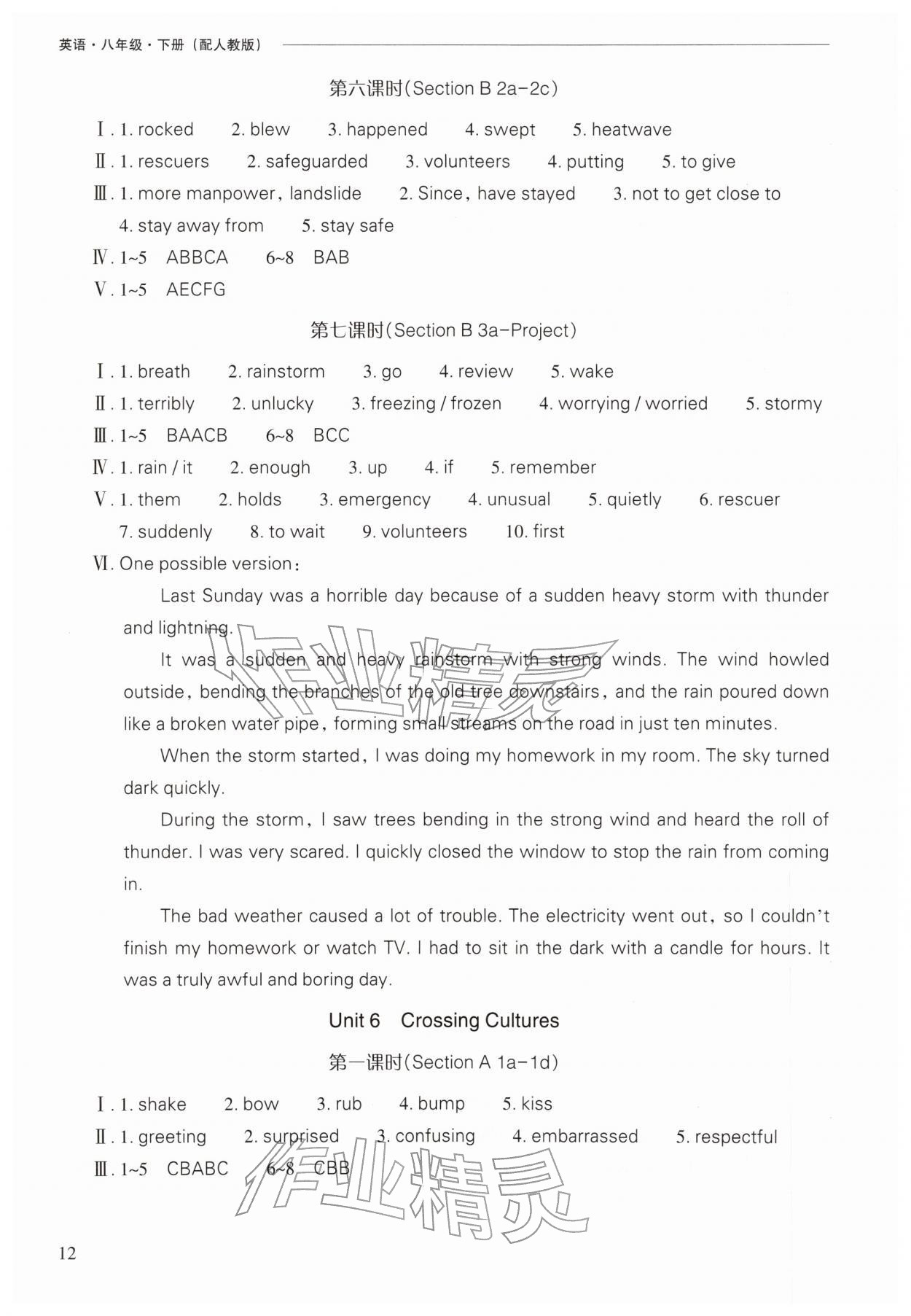 2026年新课程问题解决导学方案八年级英语下册人教版&nbsp;第12页