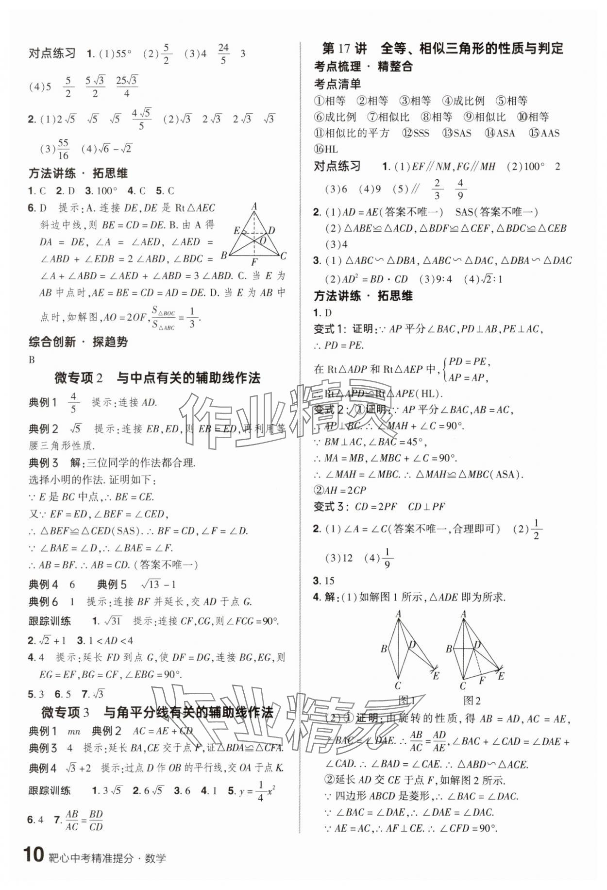 2025年鼎成中考精準提分數(shù)學(xué)廣東專版 參考答案第9頁