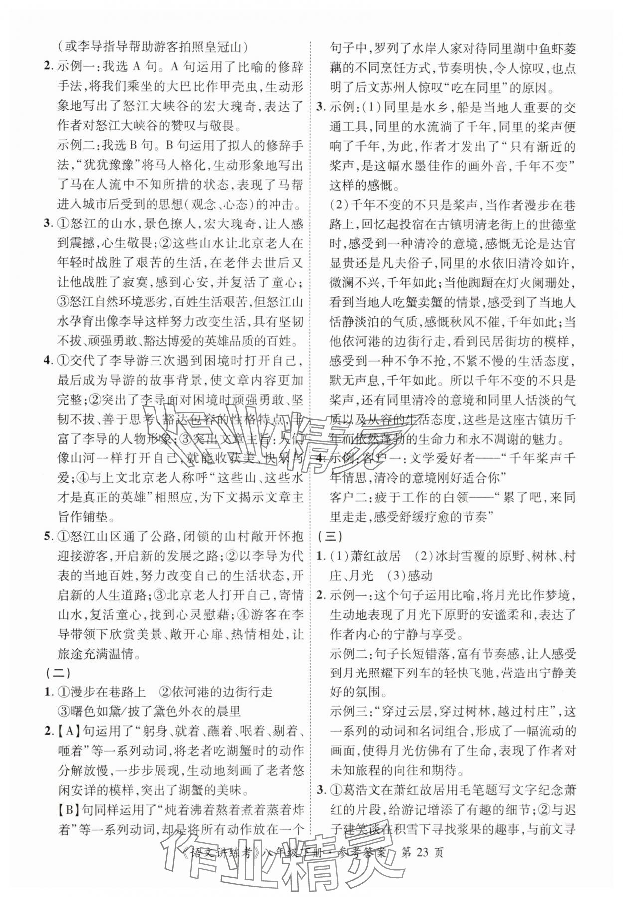 2025年语文讲练考八年级下册 第23页