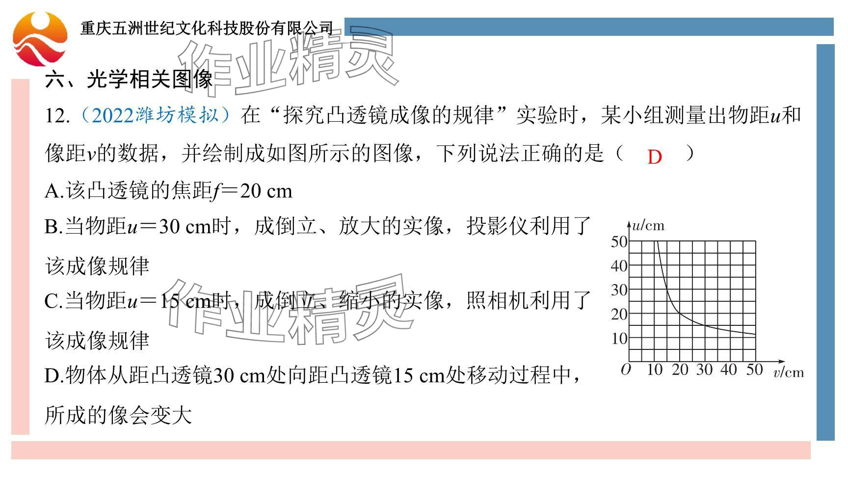 2024年重慶市中考試題分析與復(fù)習(xí)指導(dǎo)物理 參考答案第67頁