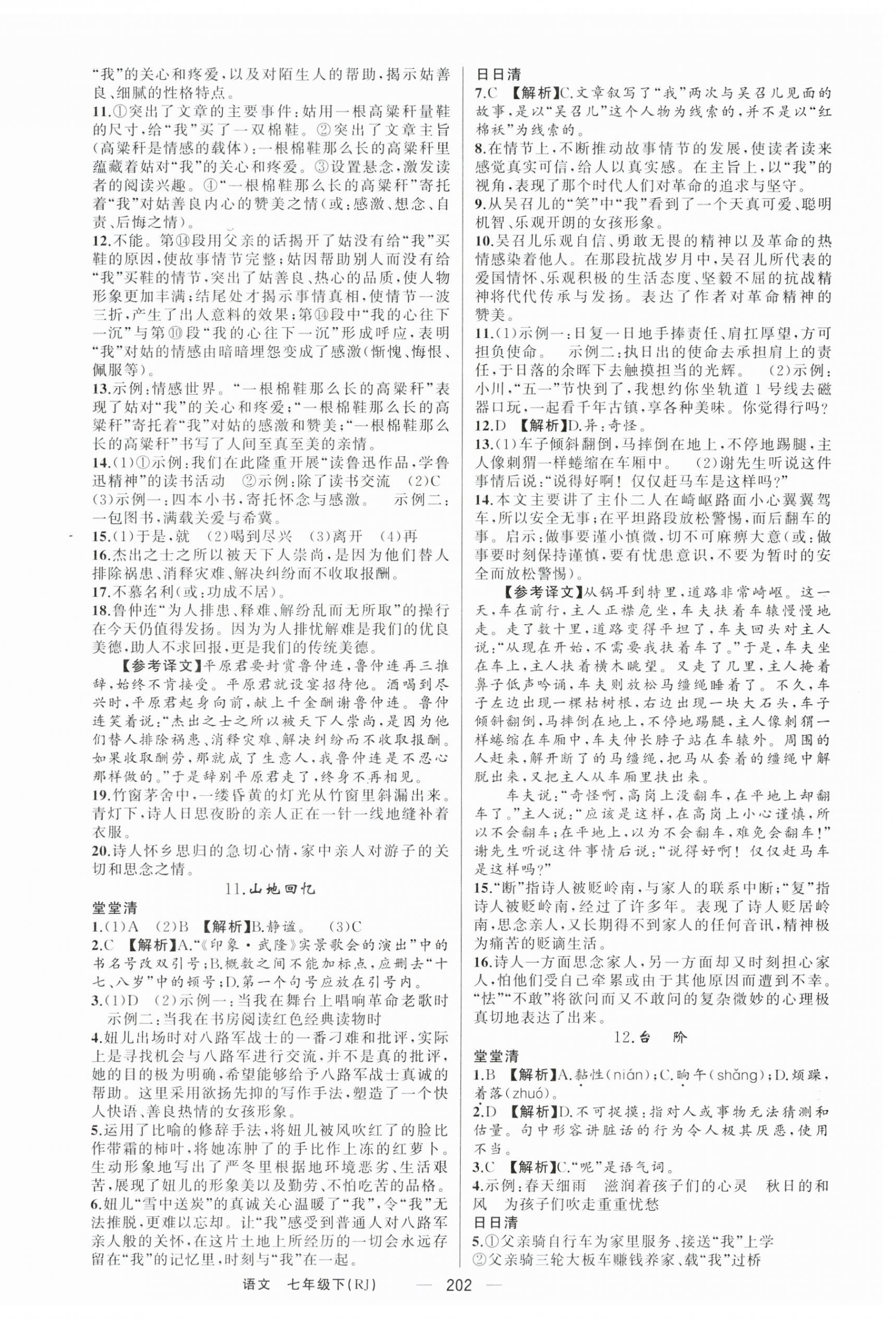 2025年四清導(dǎo)航七年級(jí)語(yǔ)文下冊(cè)人教版四川專版 第6頁(yè)