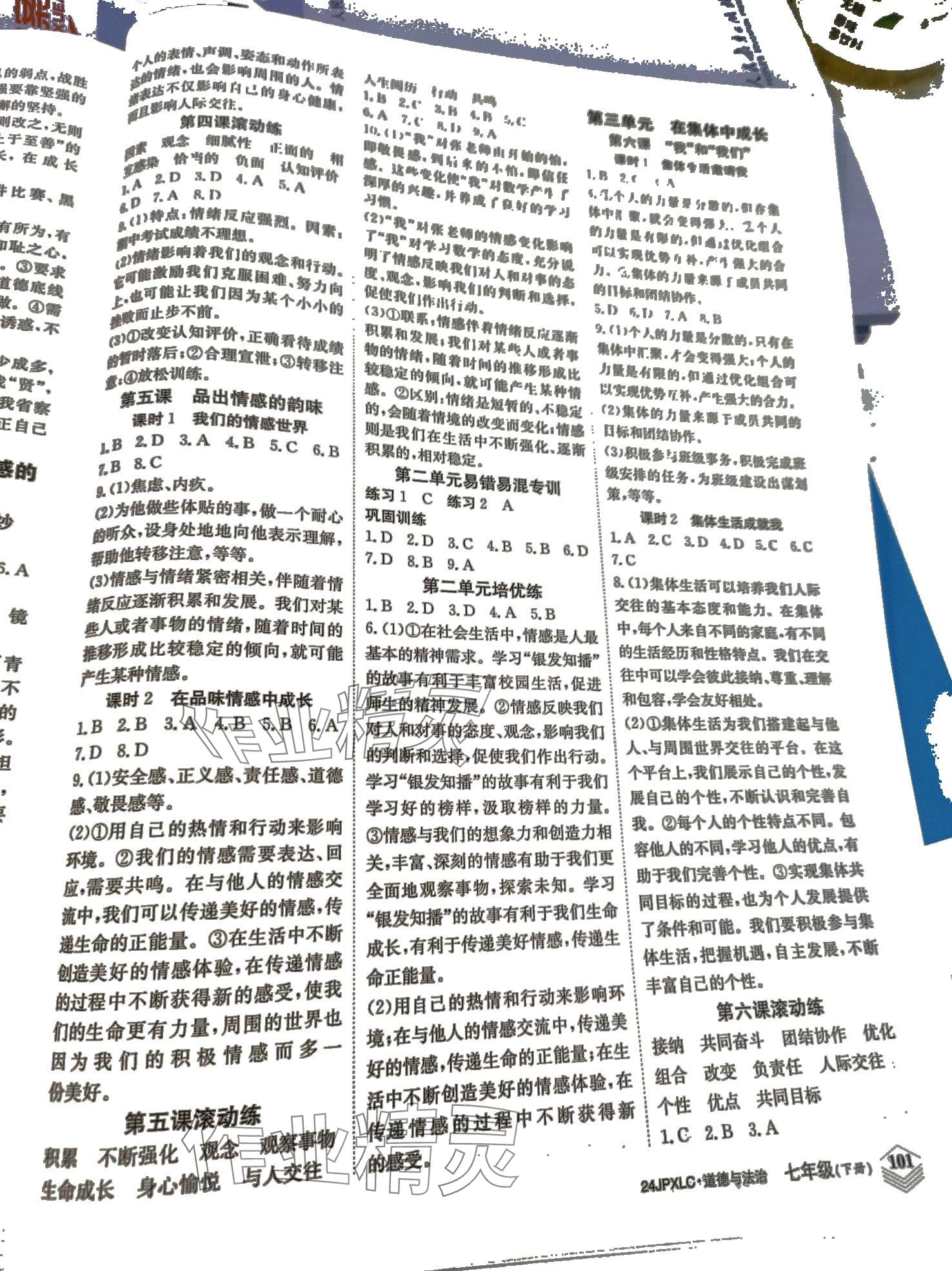 2024年金牌學(xué)練測七年級道德與法治下冊人教版 第3頁