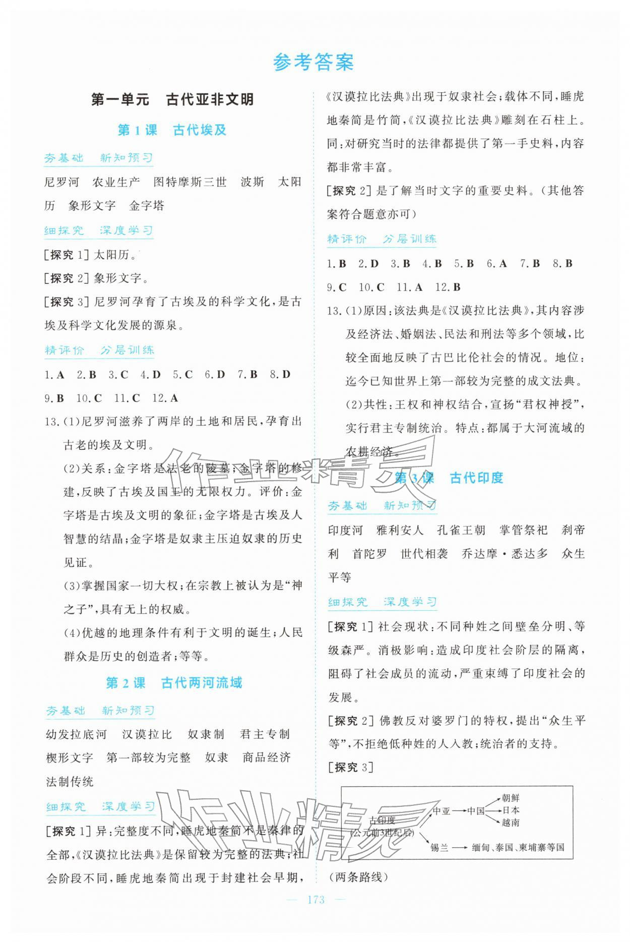 2025年同步导学与训练九年级历史上册人教版 第1页