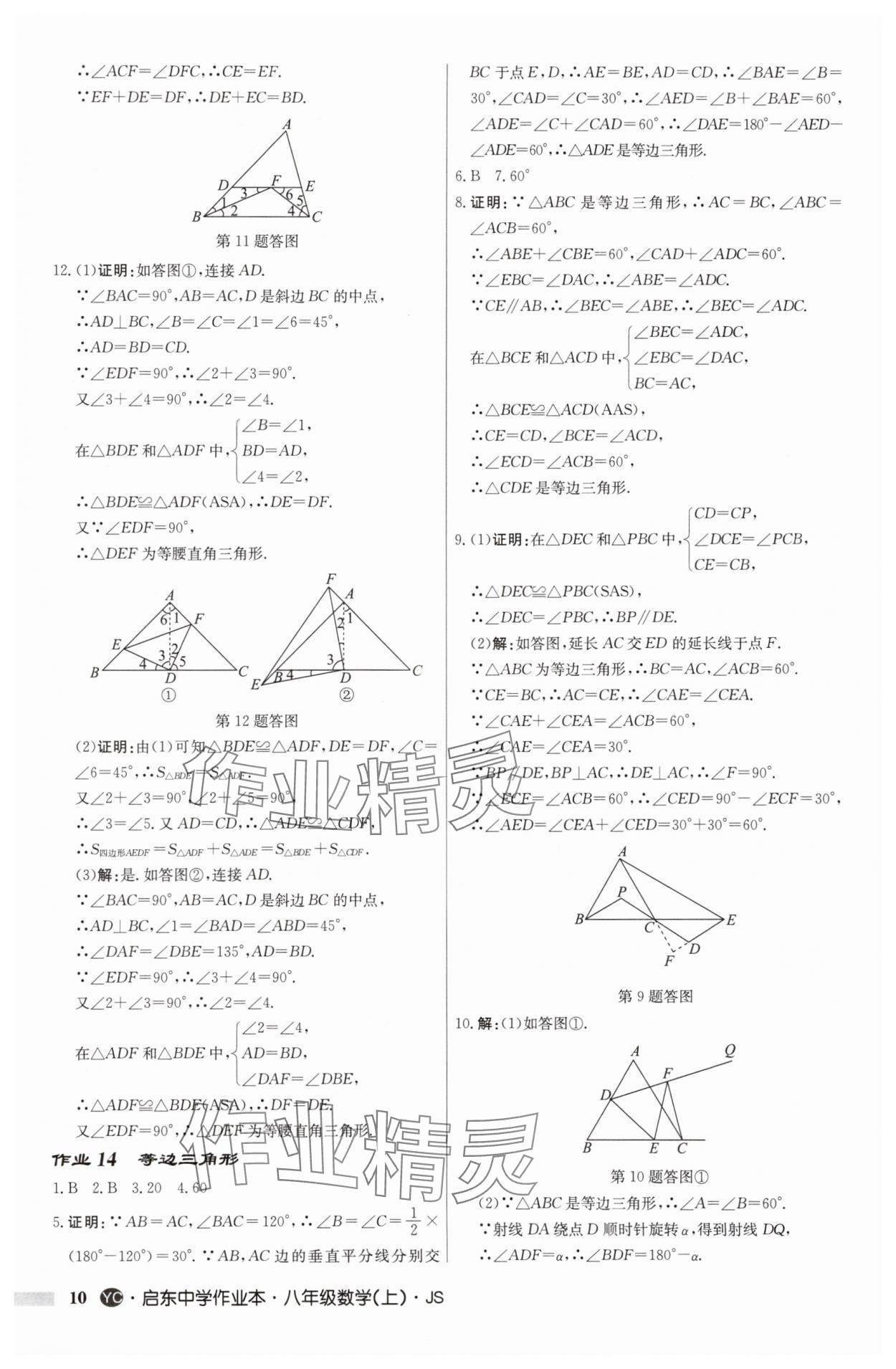 2025年啟東中學(xué)作業(yè)本八年級(jí)數(shù)學(xué)上冊(cè)蘇科版鹽城專版 第10頁(yè)