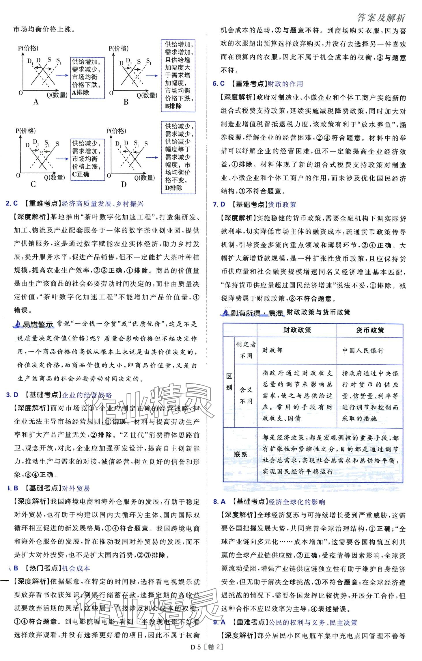 2024年高考必刷卷42套模擬卷匯編高中政治全冊陜西、四川、內(nèi)蒙古、寧夏、青海專版 第5頁