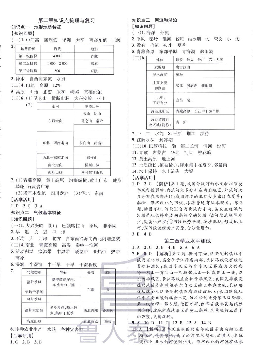 2024年魯人泰斗全程復(fù)習(xí)大考卷八年級地理全一冊商務(wù)星球版 第2頁