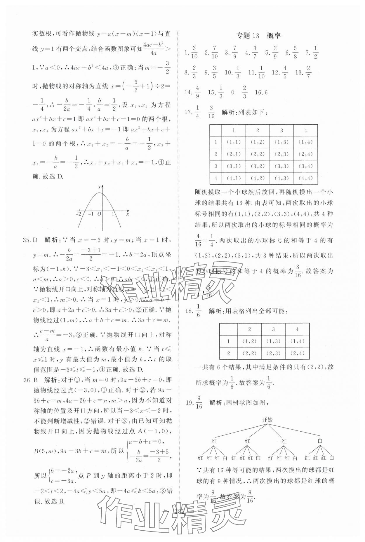 2025年中考分類集訓數學中考人教版天津專版&nbsp;參考答案第15頁