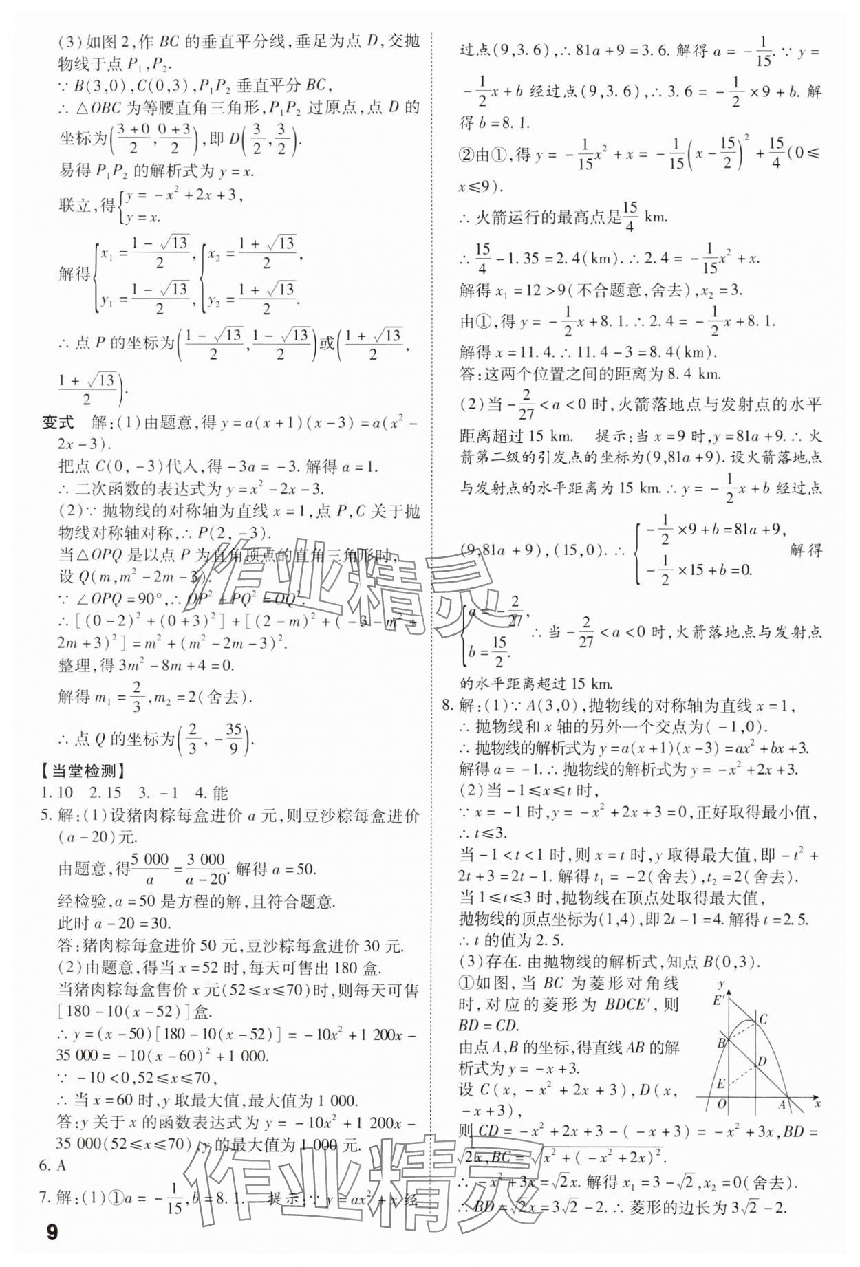 202年名師中考廣東專用數(shù)學(xué) 參考答案第9頁