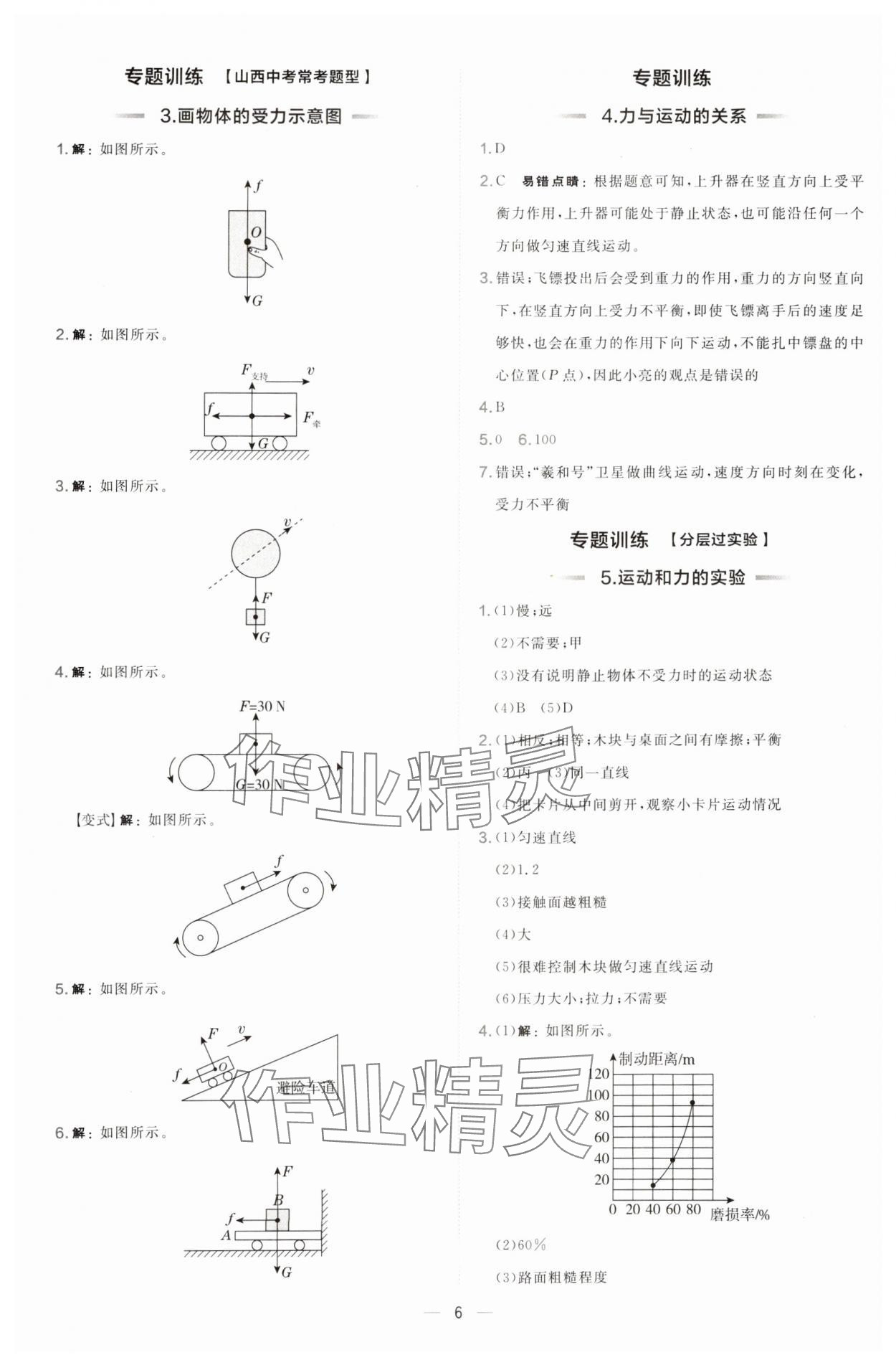 2025年點撥訓(xùn)練八年級物理下冊人教版山西專版 參考答案第6頁