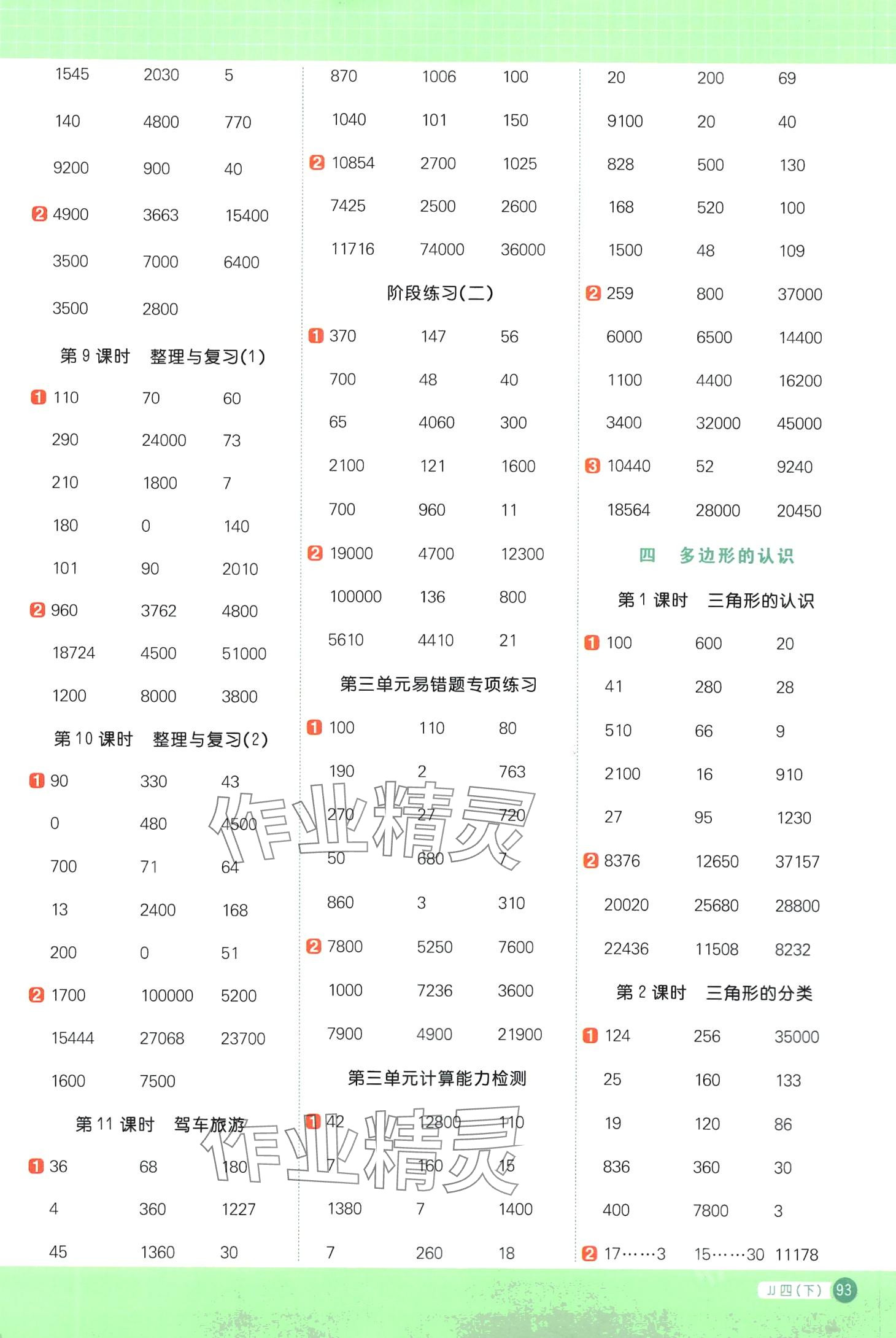 2024年陽(yáng)光同學(xué)計(jì)算小達(dá)人四年級(jí)數(shù)學(xué)下冊(cè)冀教版 第3頁(yè)