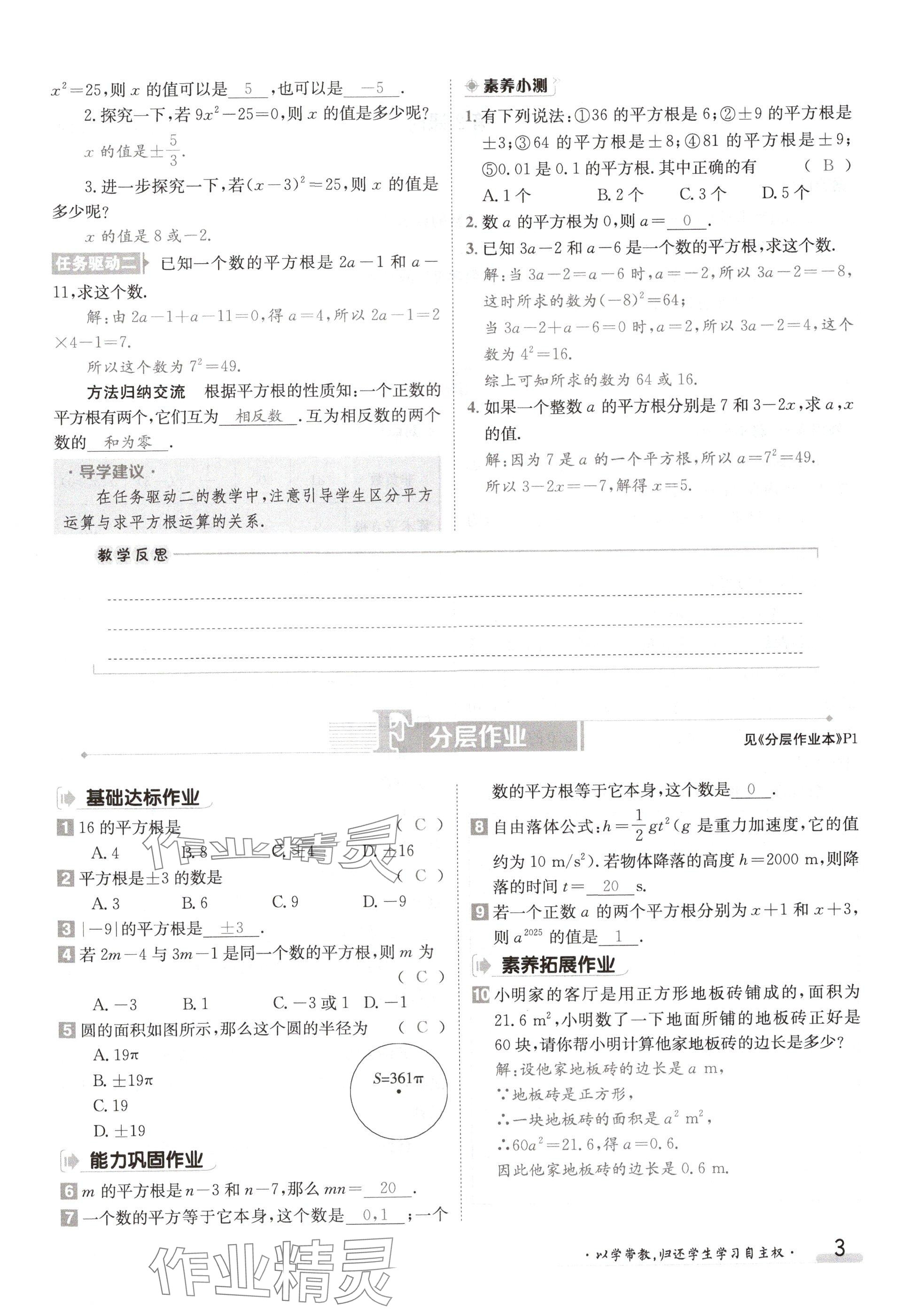 2024年金太阳导学案八年级数学上册华师大版 参考答案第3页