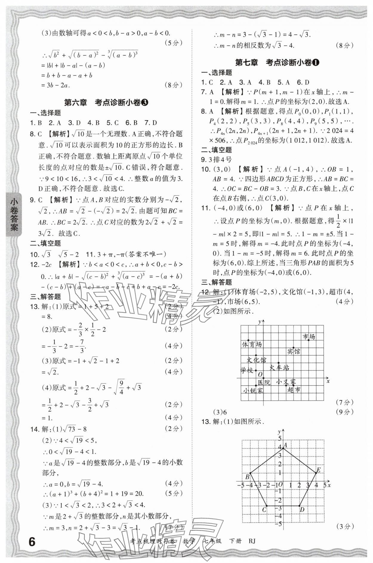 2024年王朝霞考点梳理时习卷七年级数学下册人教版 第6页