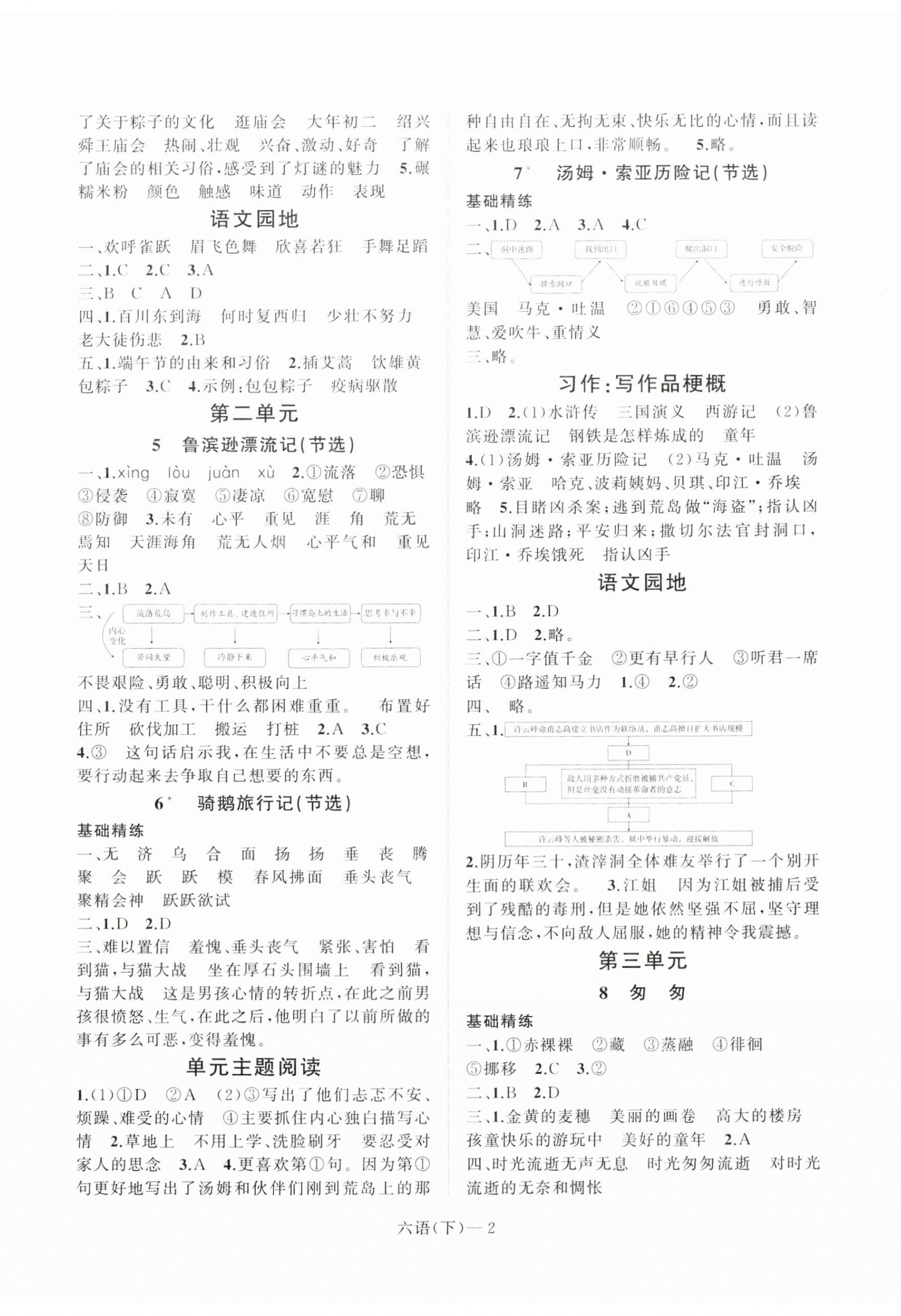 2024年小學學習好幫手六年級語文下冊人教版 第2頁