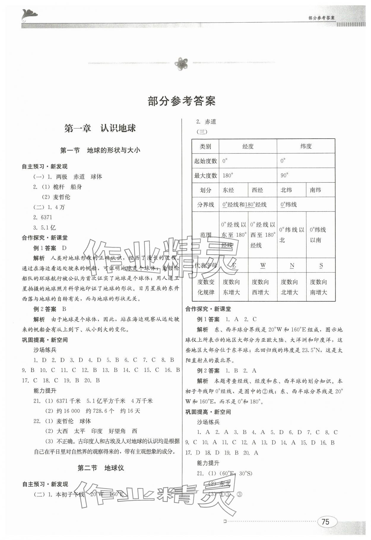 2023年同步練習(xí)江西美術(shù)出版社七年級(jí)地理上冊(cè)粵人版 參考答案第1頁(yè)