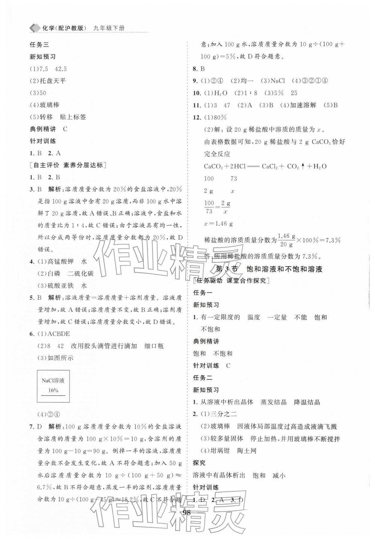 2026年新课程同步练习册九年级化学下册沪教版&nbsp;第2页