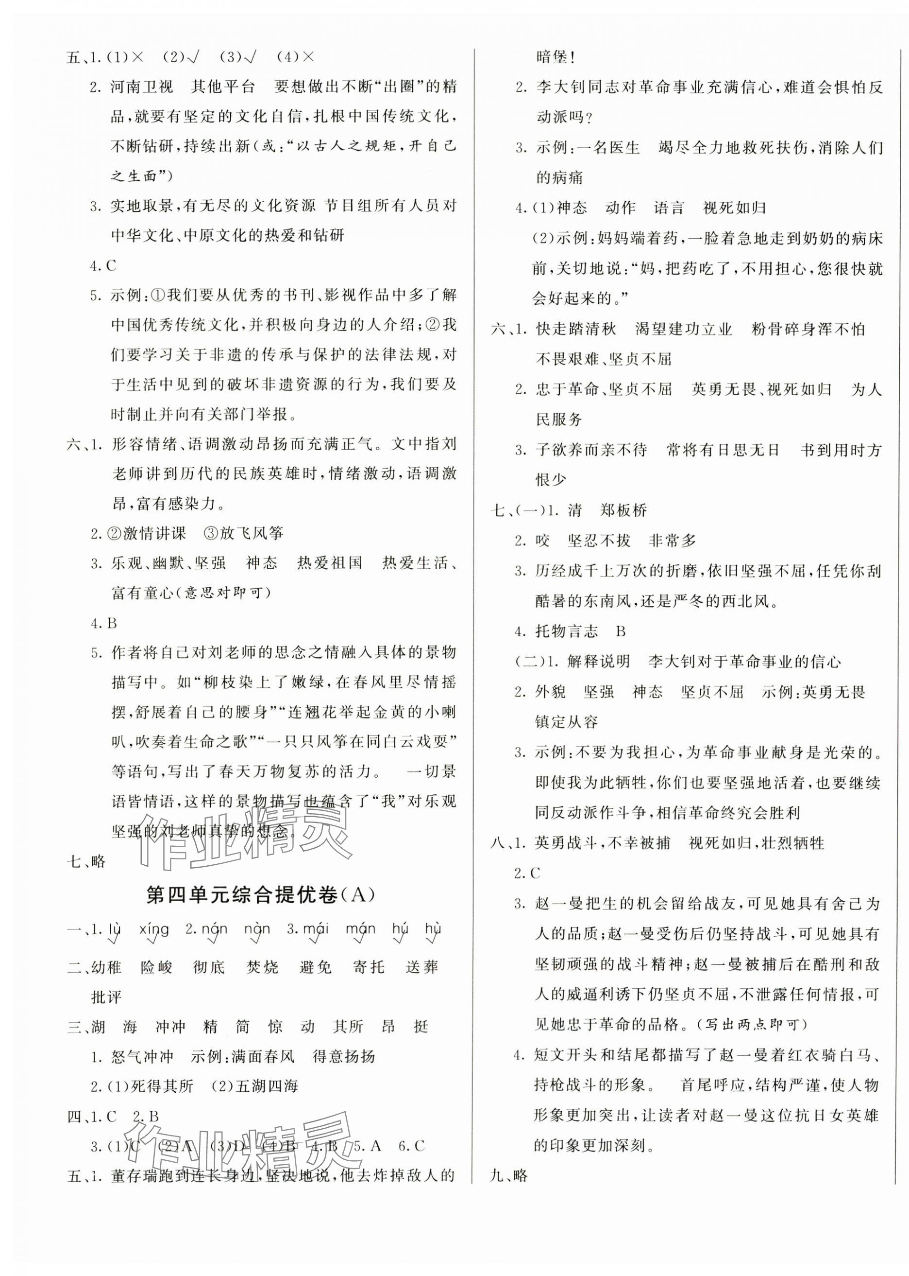 2025年亮點(diǎn)激活提優(yōu)大試卷六年級(jí)語(yǔ)文下冊(cè)人教版 第5頁(yè)