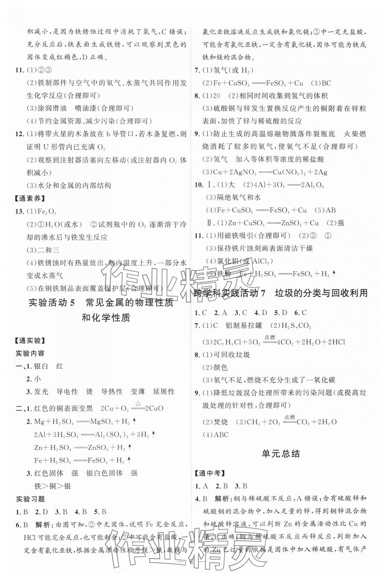 2025年優(yōu)加學(xué)案課時(shí)通九年級化學(xué)下冊人教版 第5頁
